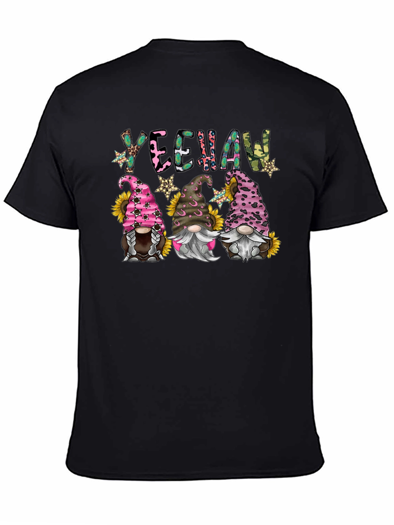 Yeehaw Gnomes Black Graphic Tee