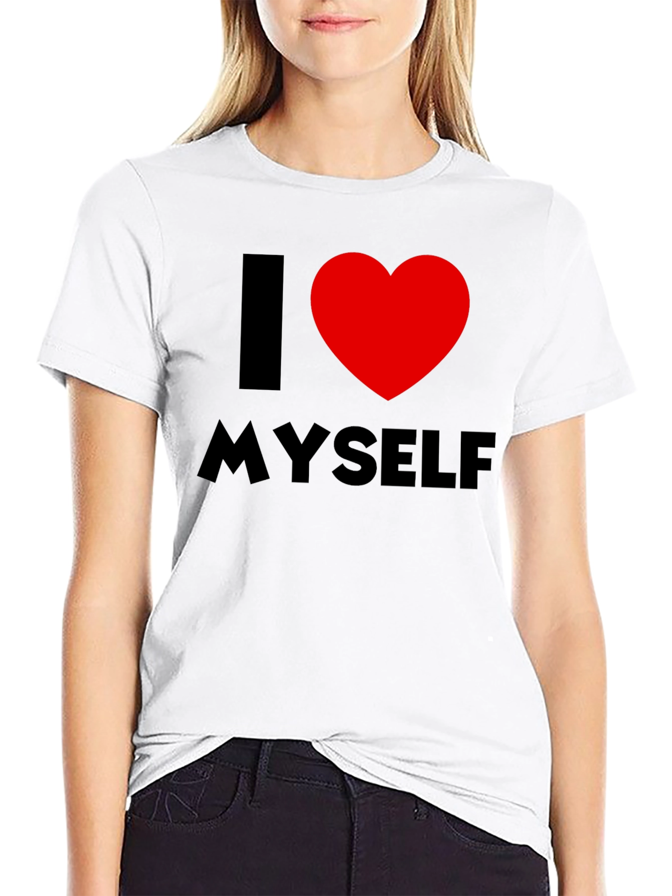 I Heart Myself Black T-Shirt