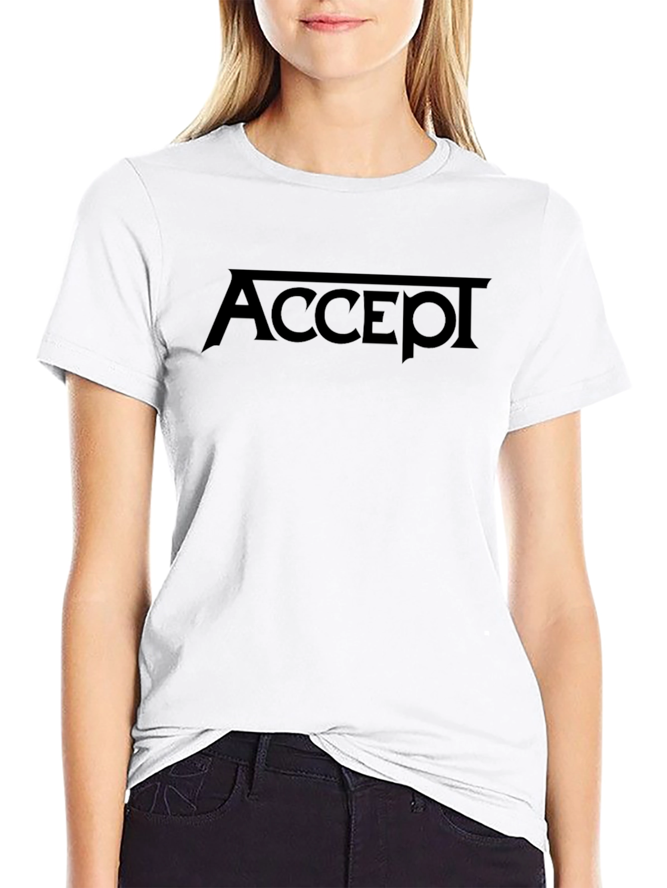 Accept Band Logo Black T-Shirt - Classic Rock Tee
