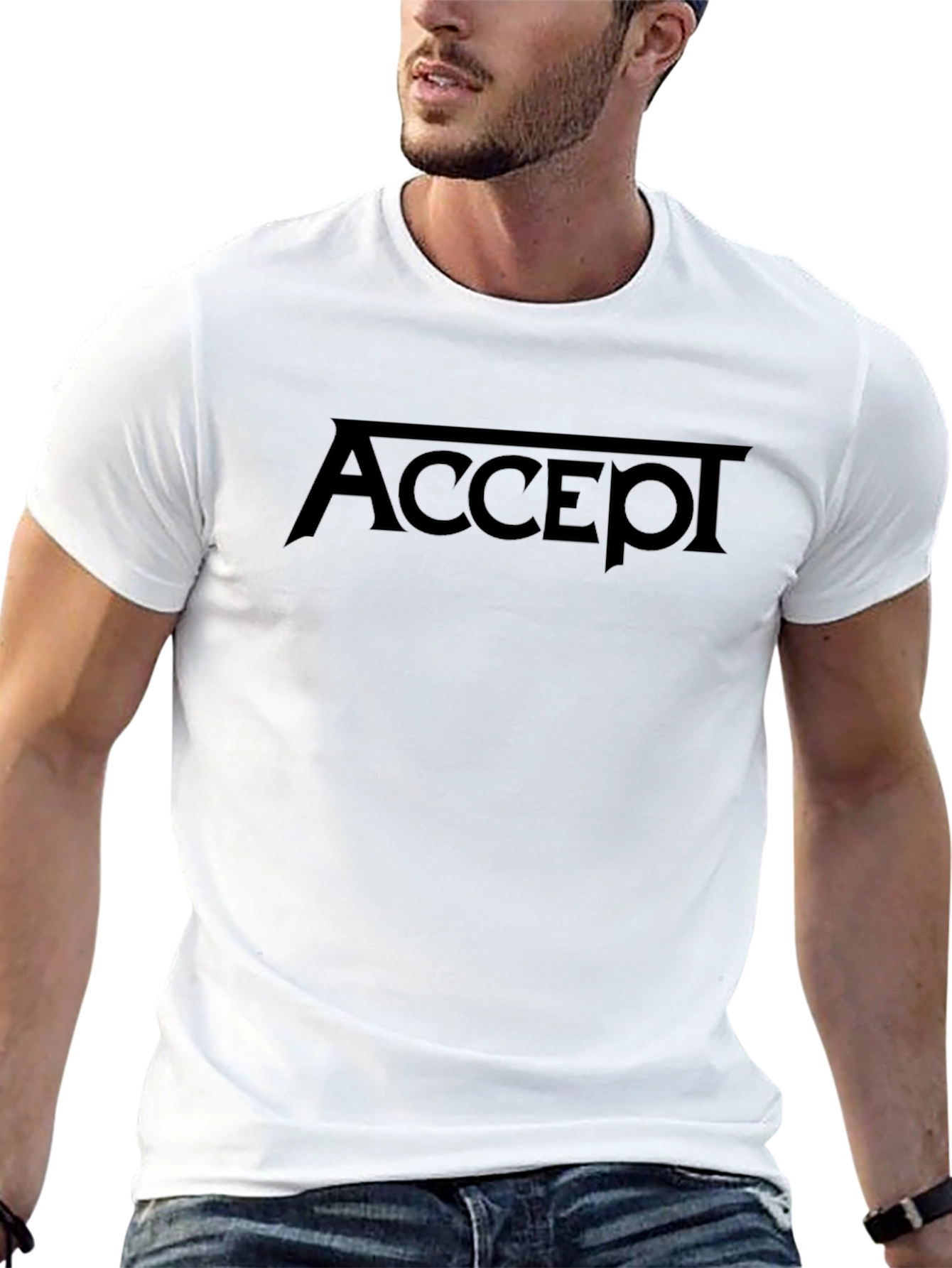 Accept Band Logo Black T-Shirt - Classic Rock Tee
