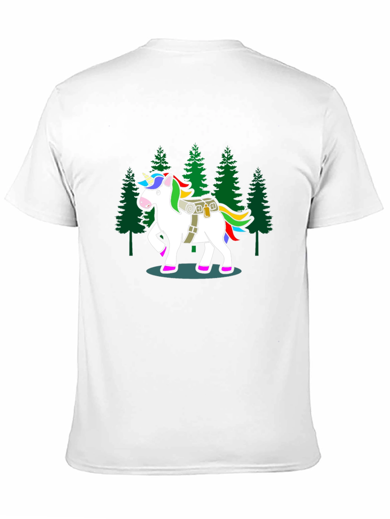 Unicorn Hiker Black T-Shirt