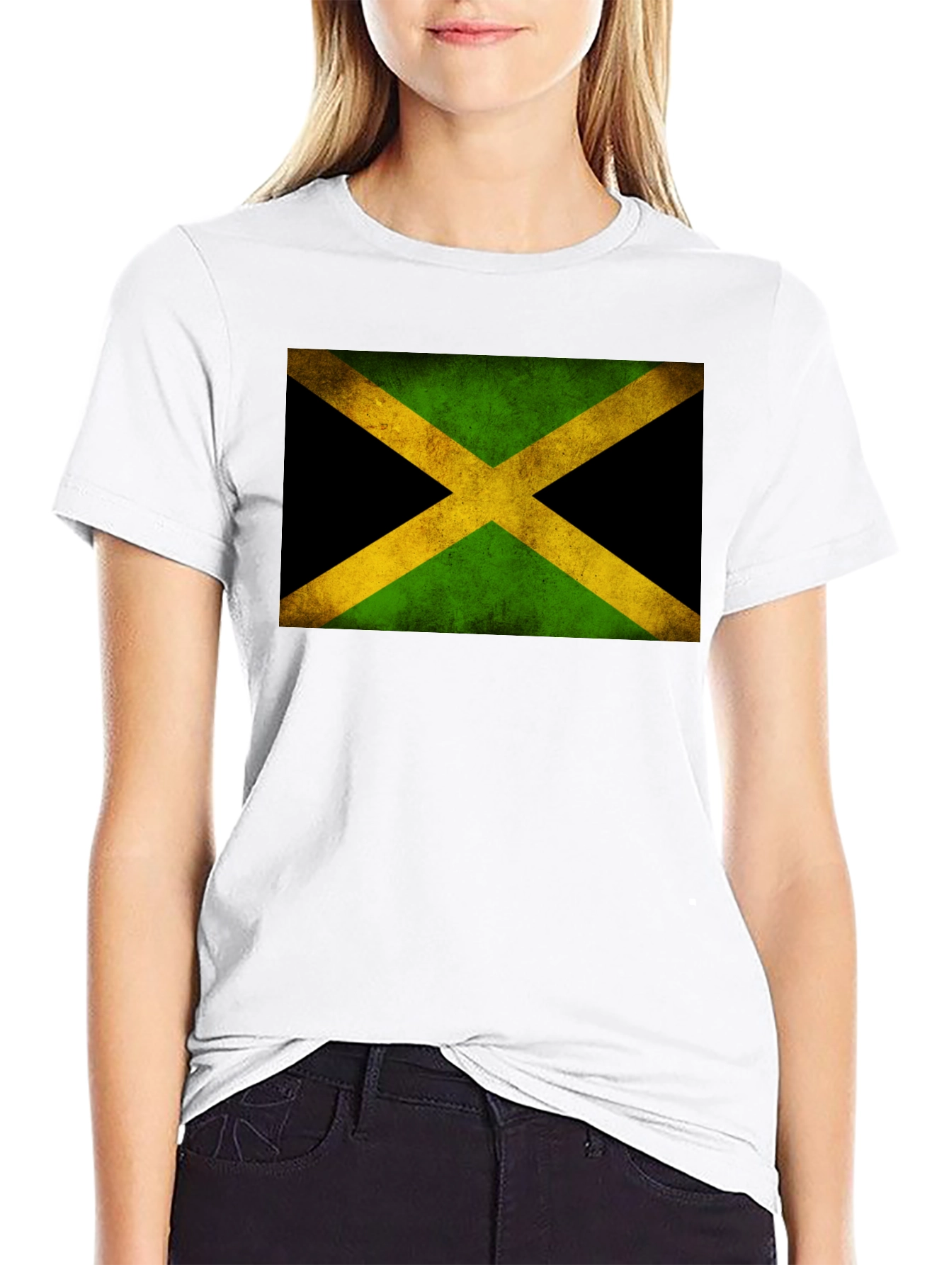 Jamaican Flag Graphic T-Shirt - Black