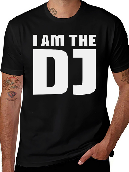 I AM THE DJ Graphic Tee - Black Cotton T-Shirt