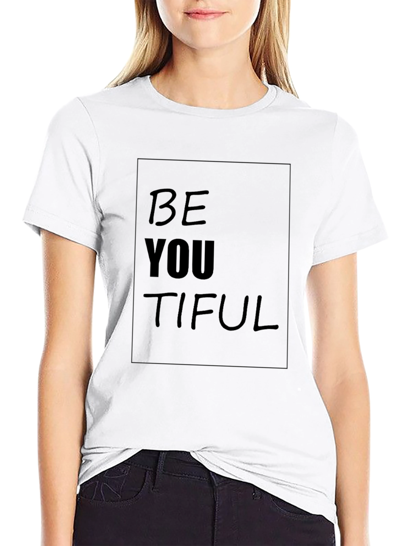 Be YOU TIFUL Black T-Shirt - Inspirational Design