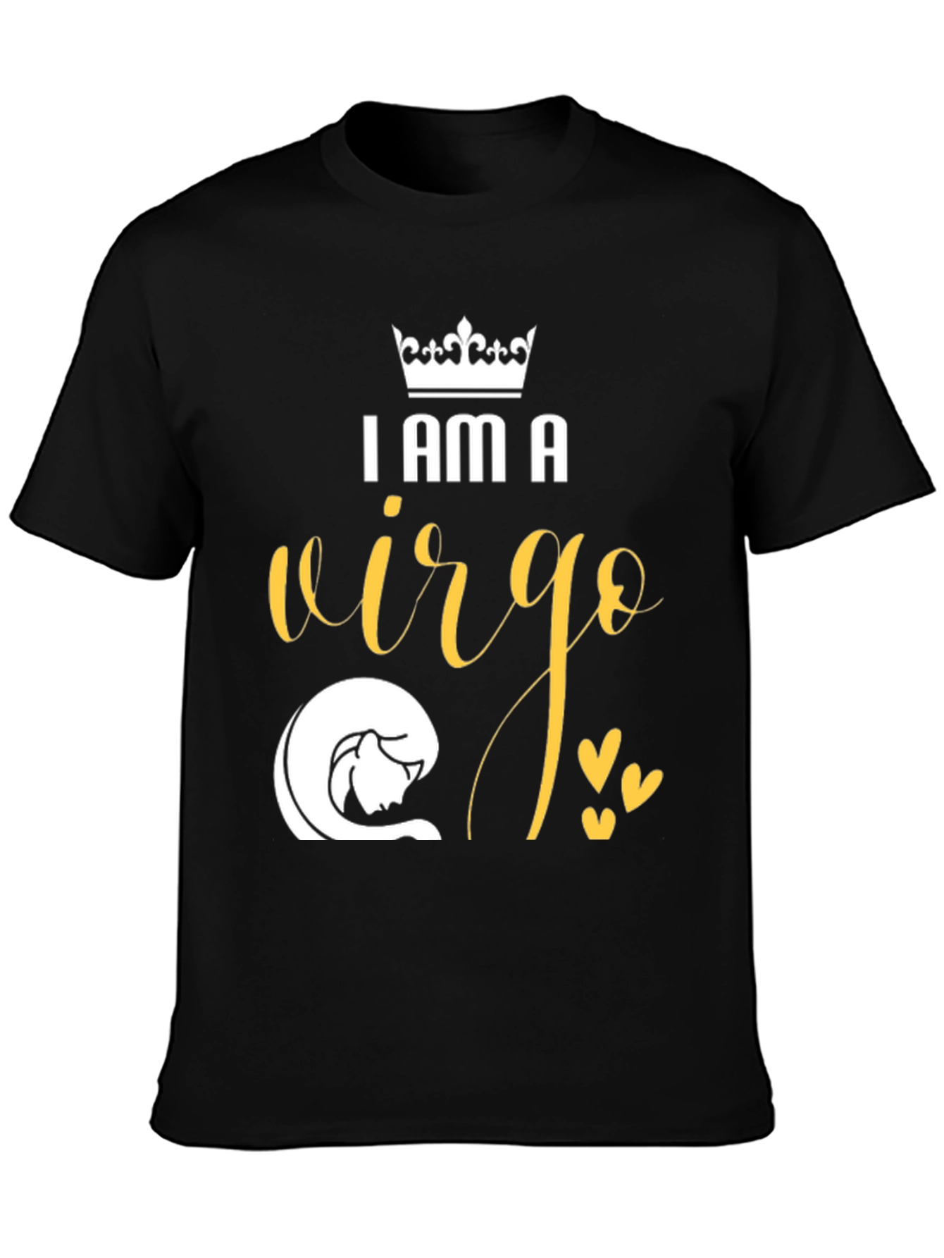 I Am A Virgo Zodiac Sign Black T-Shirt