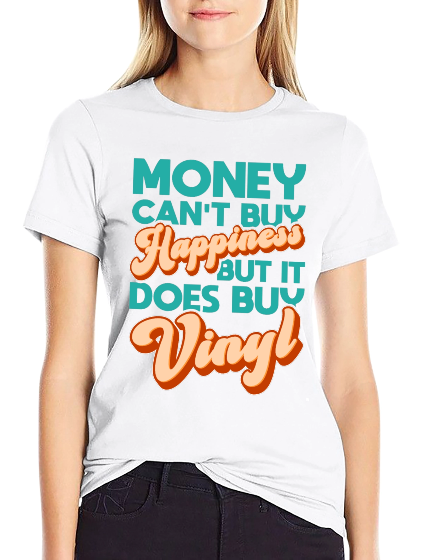 Money Cant Buy Happiness Vinyl Music T-Shirt