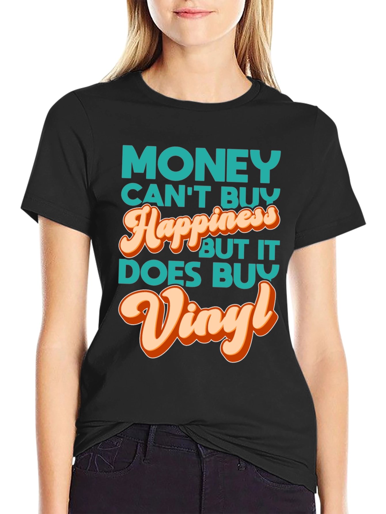 Money Cant Buy Happiness Vinyl Music T-Shirt
