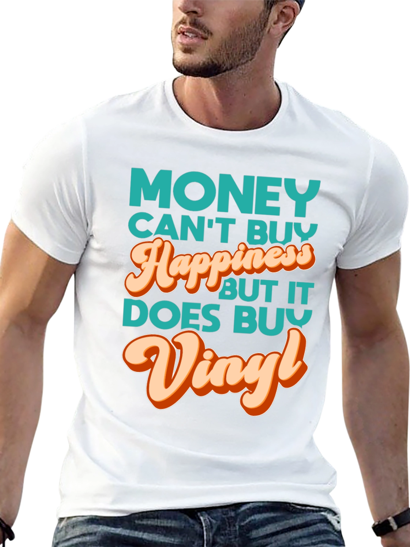 Money Cant Buy Happiness Vinyl Music T-Shirt