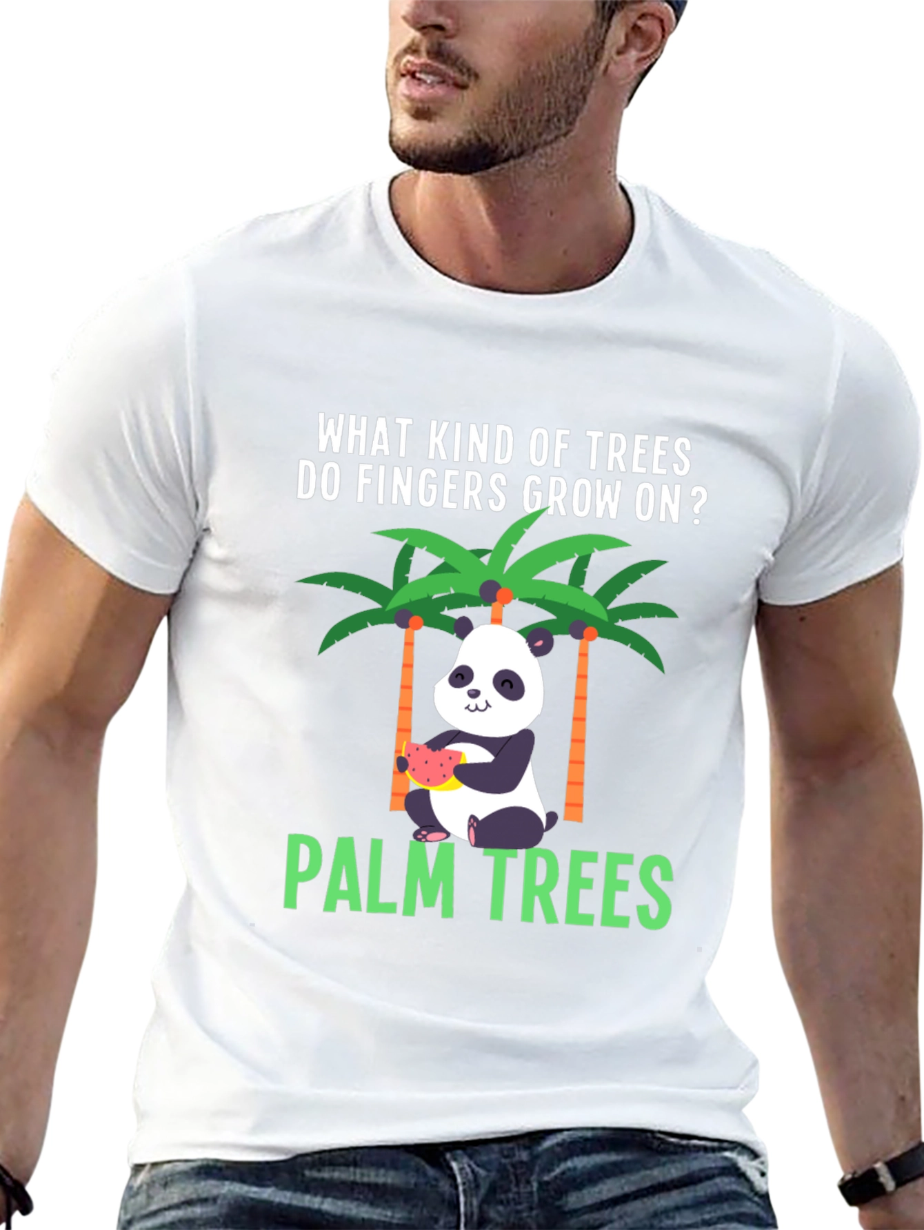 Funny Panda Palm Trees T-Shirt