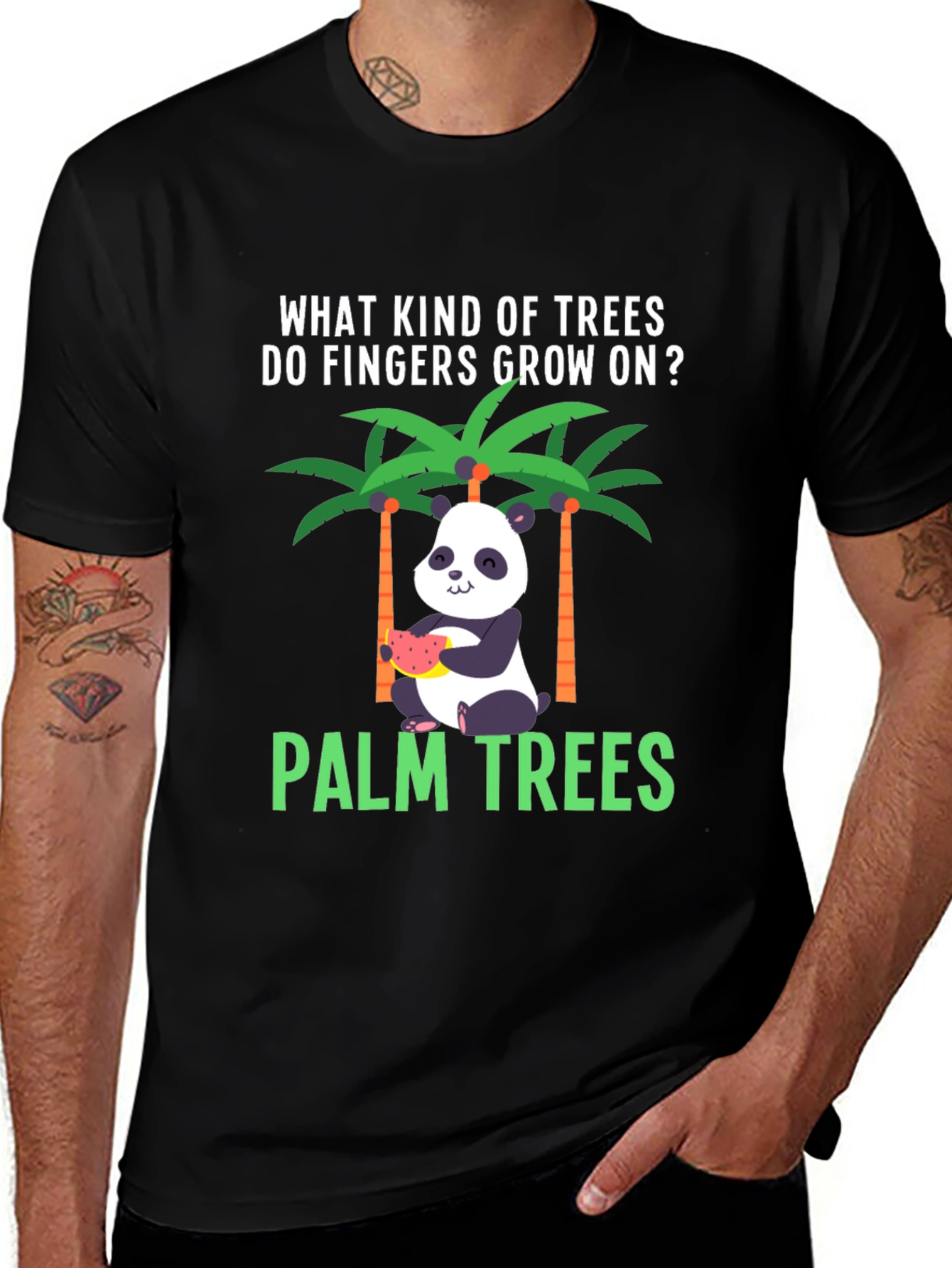 Funny Panda Palm Trees T-Shirt