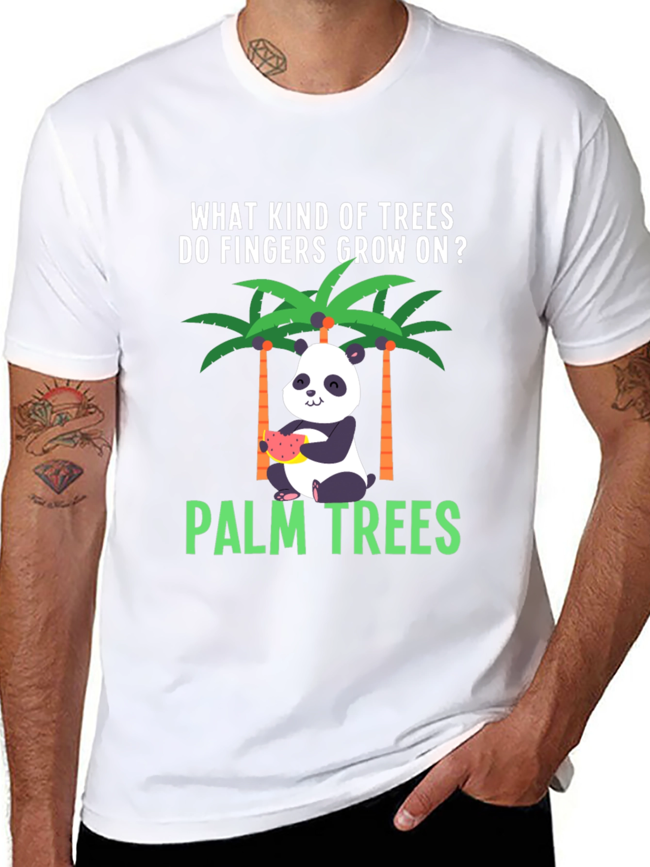 Funny Panda Palm Trees T-Shirt
