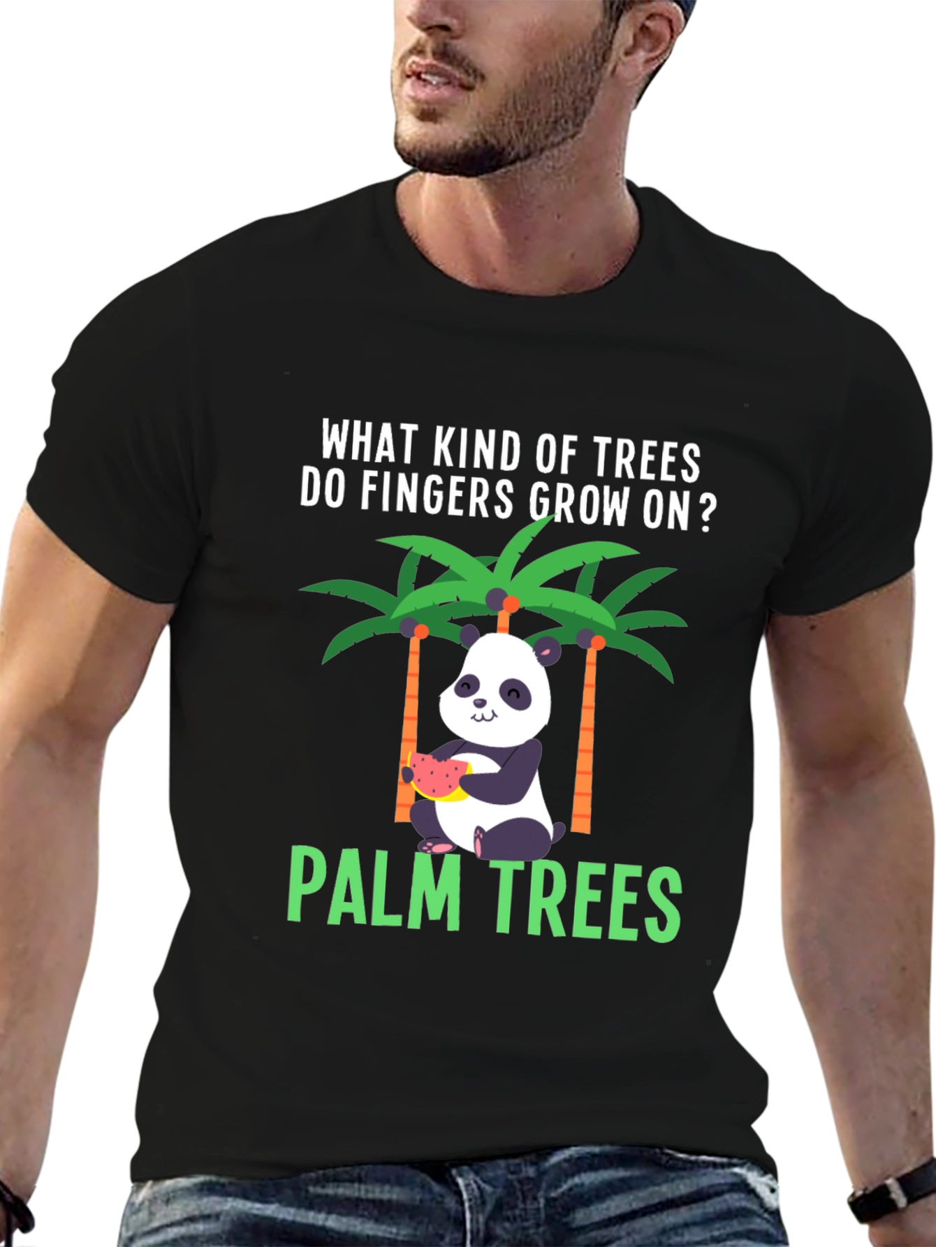 Funny Panda Palm Trees T-Shirt
