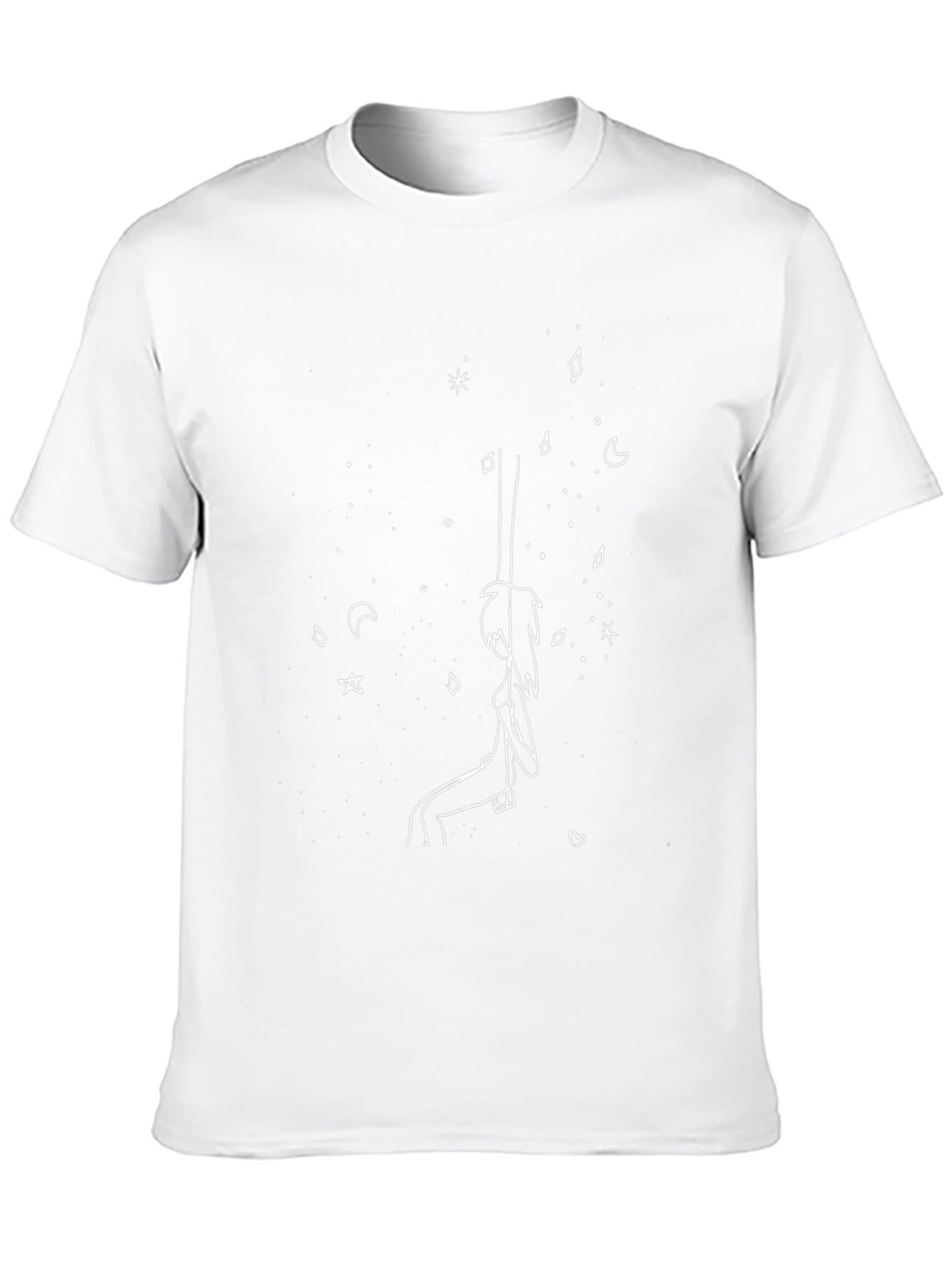 Celestial Swing Graphic Tee - Black Cotton Comfort