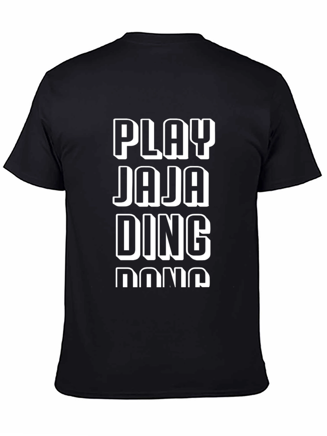 Play Jaja Ding Dong Black Graphic T-Shirt