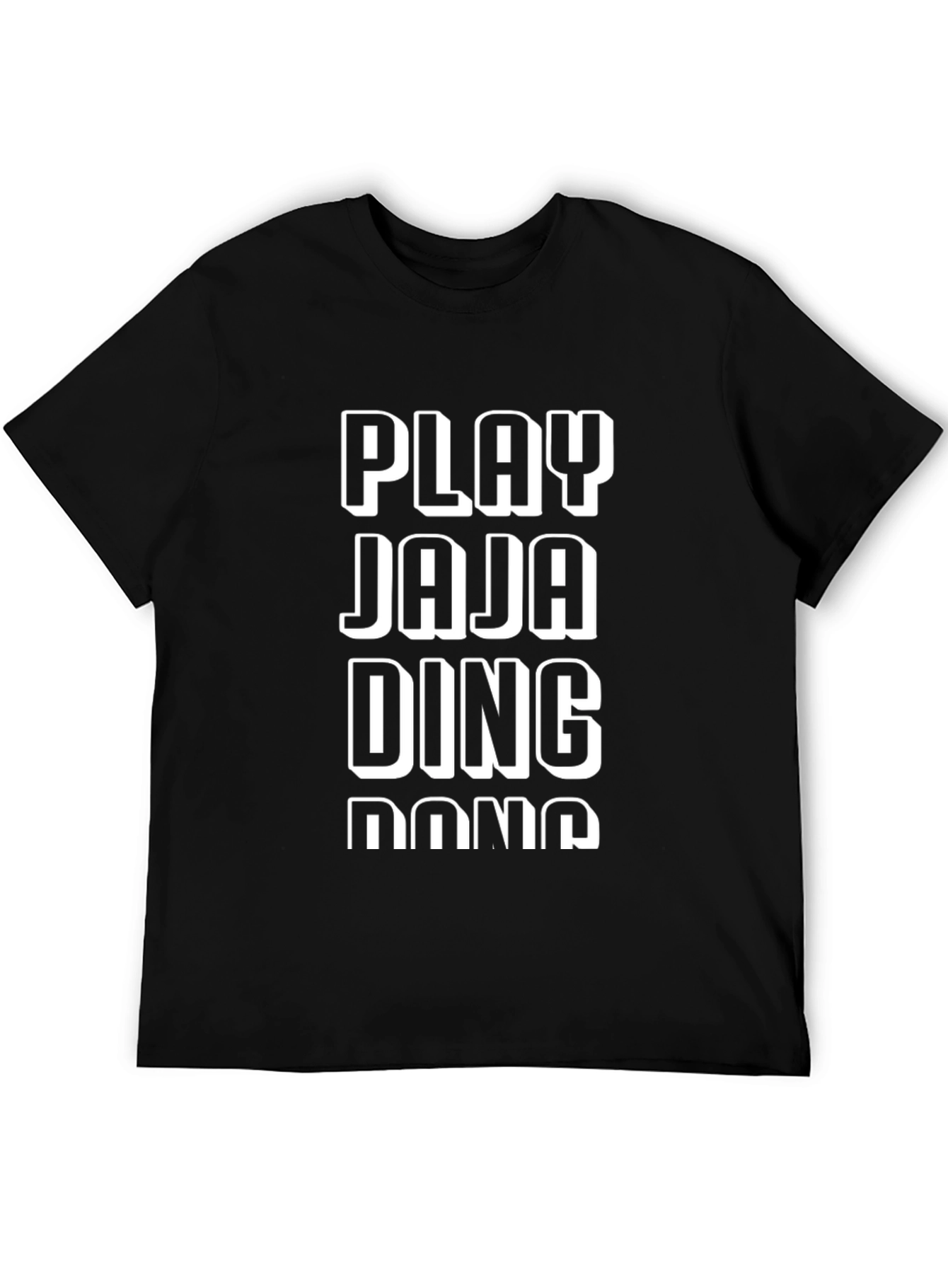 Play Jaja Ding Dong Black Graphic T-Shirt