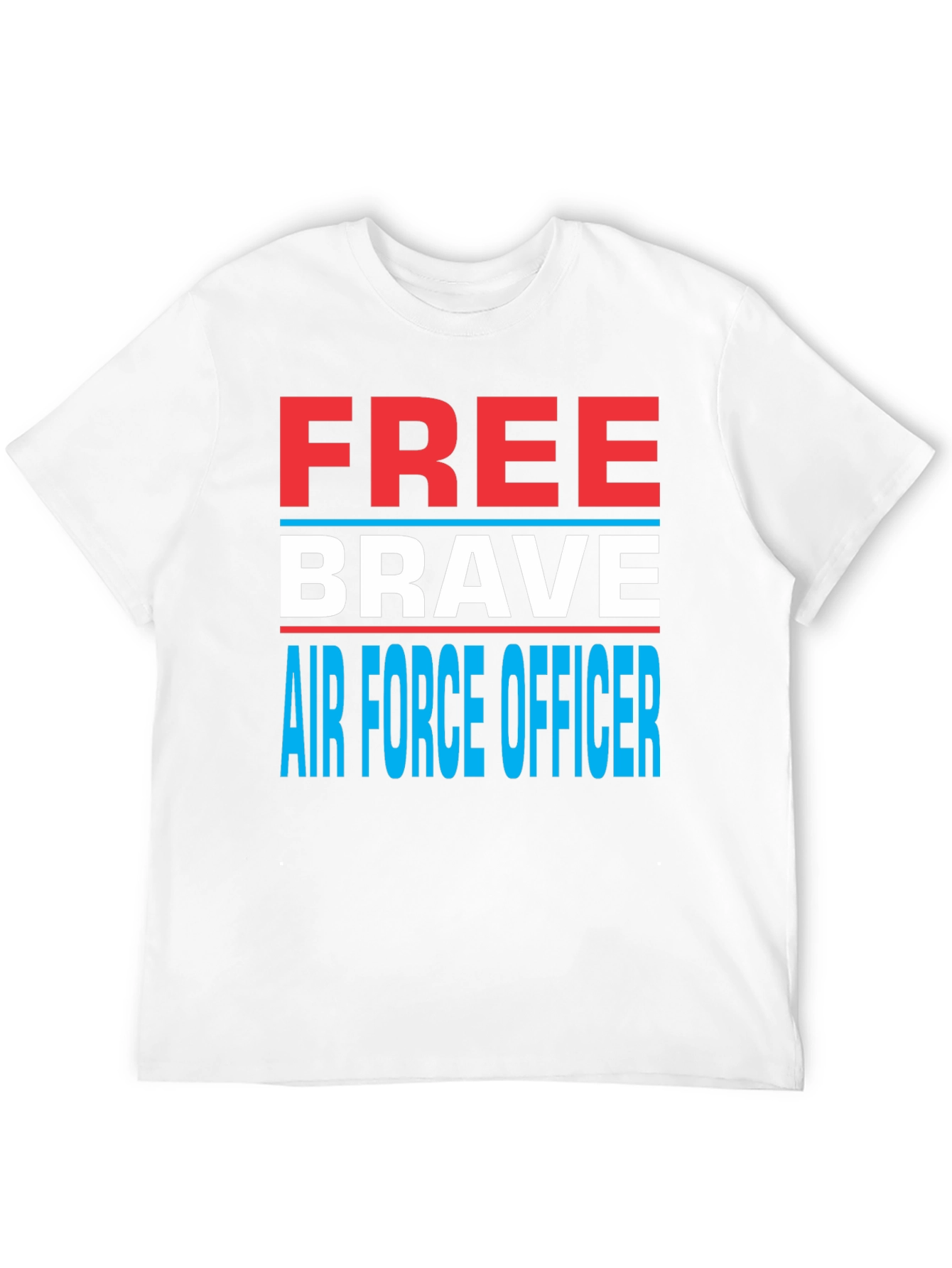 Free Brave Air Force Officer Graphic T-Shirt