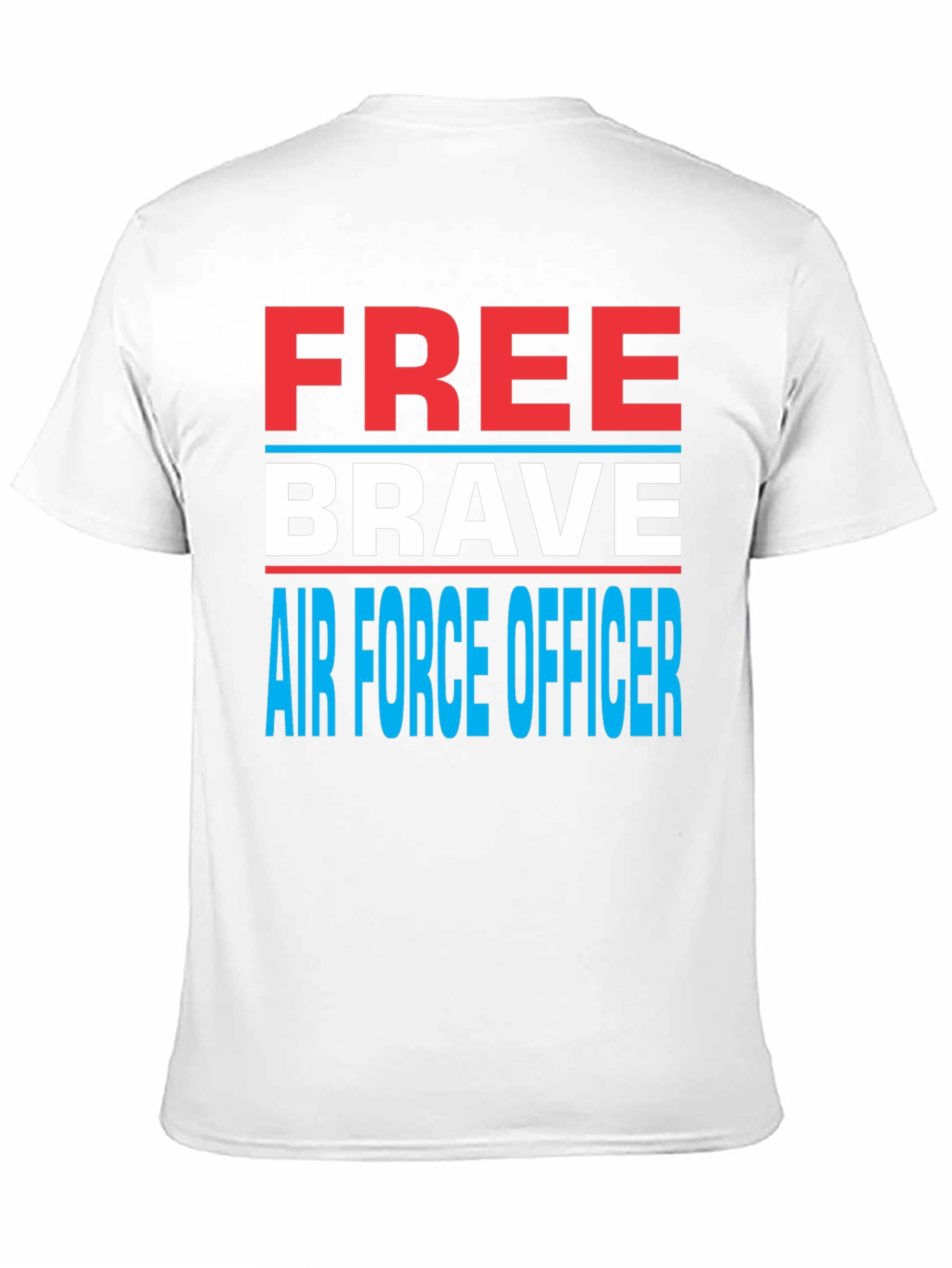 Free Brave Air Force Officer Graphic T-Shirt