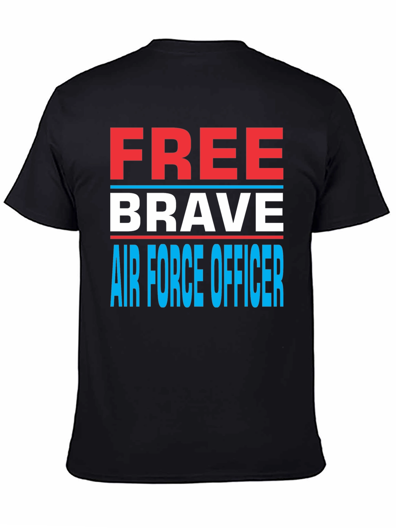 Free Brave Air Force Officer Graphic T-Shirt