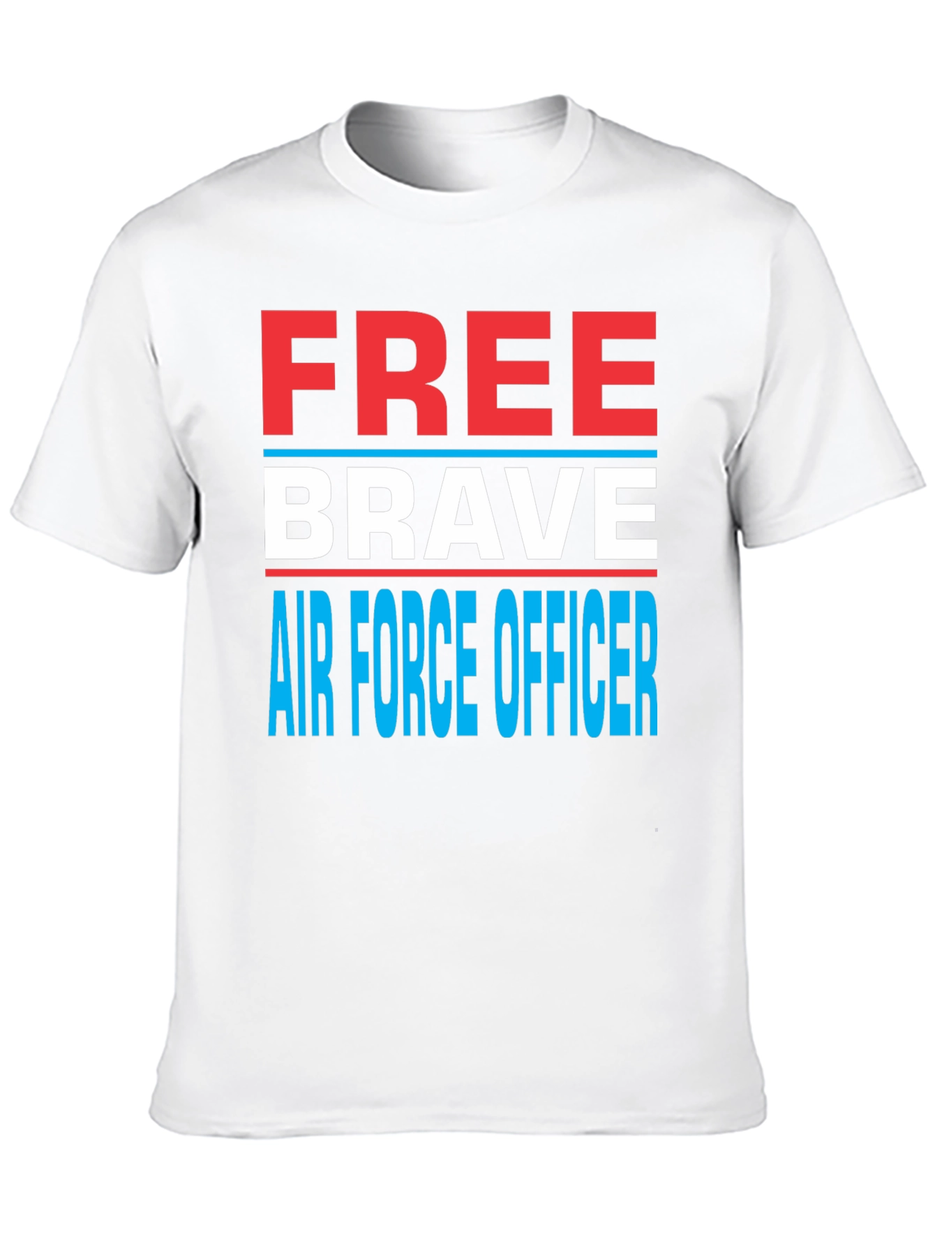 Free Brave Air Force Officer Graphic T-Shirt