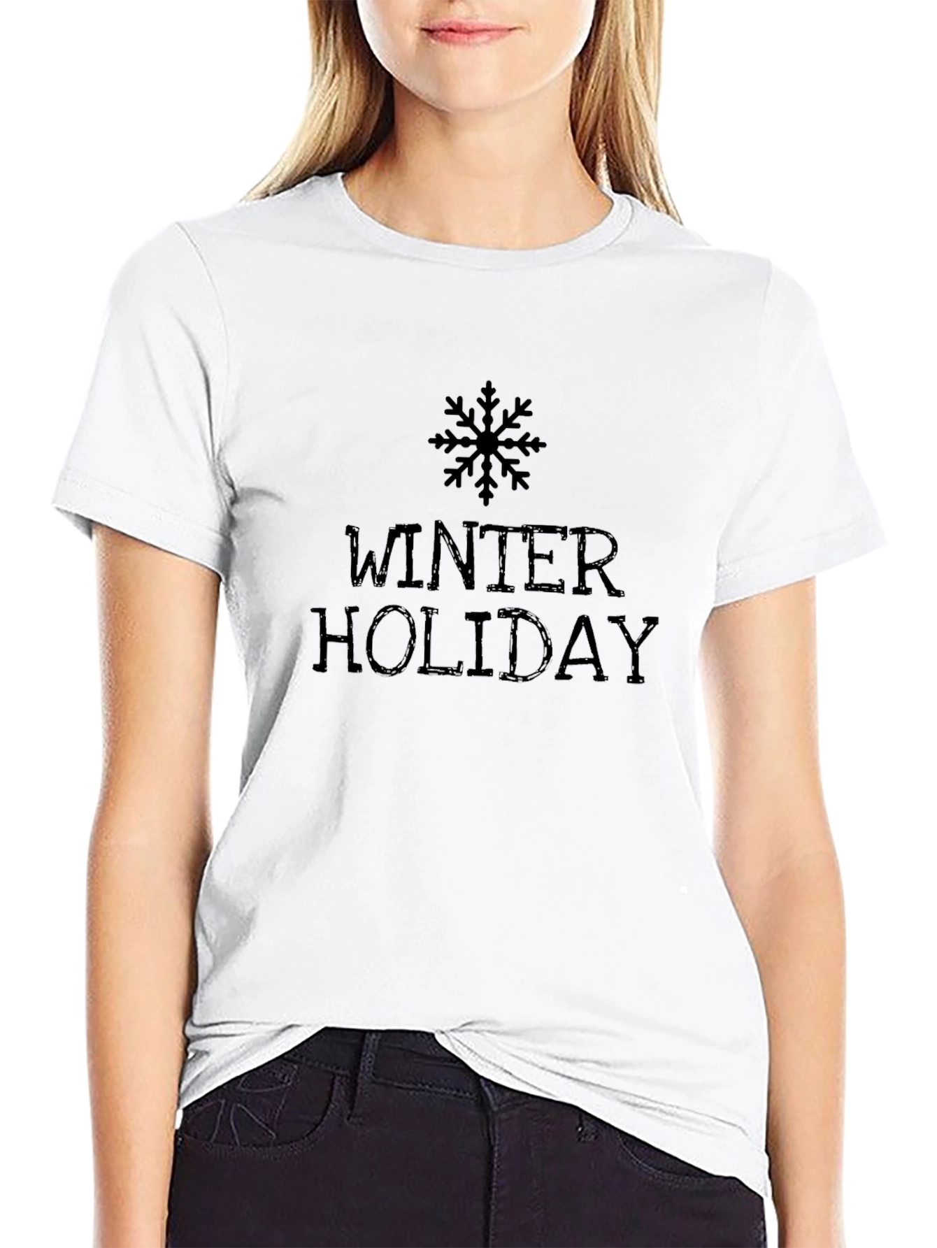 Winter Holiday Black T-Shirt