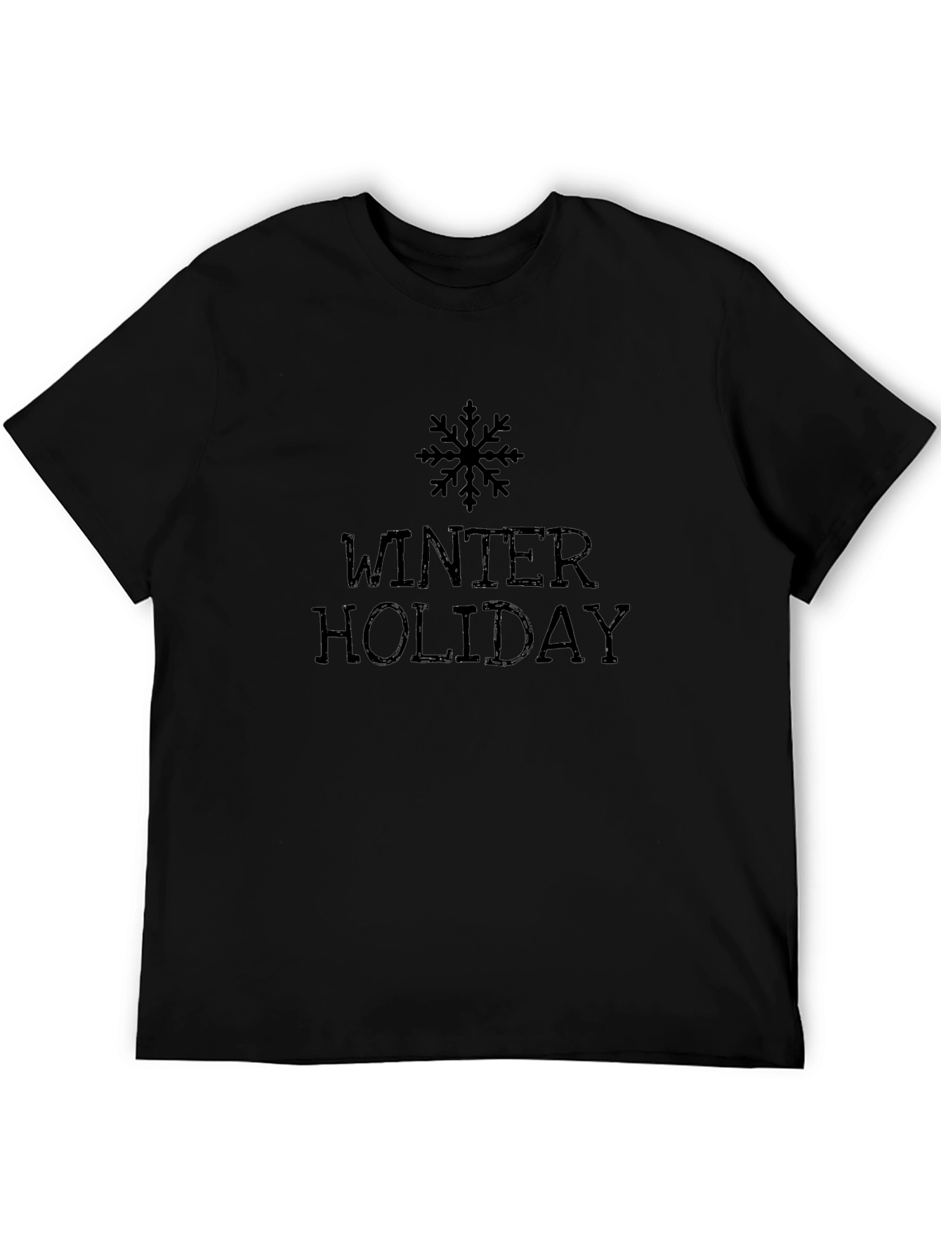 Winter Holiday Black T-Shirt