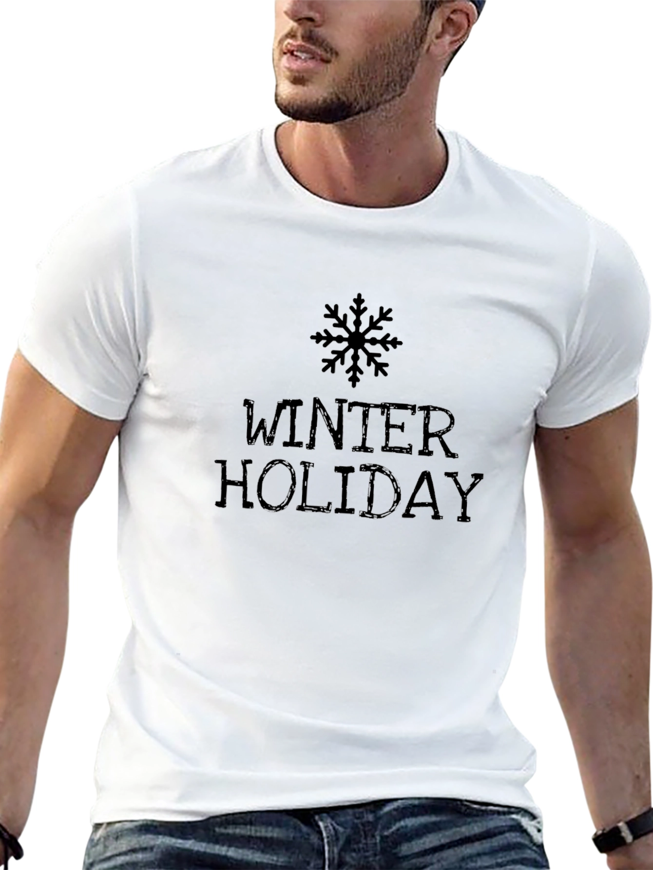 Winter Holiday Black T-Shirt