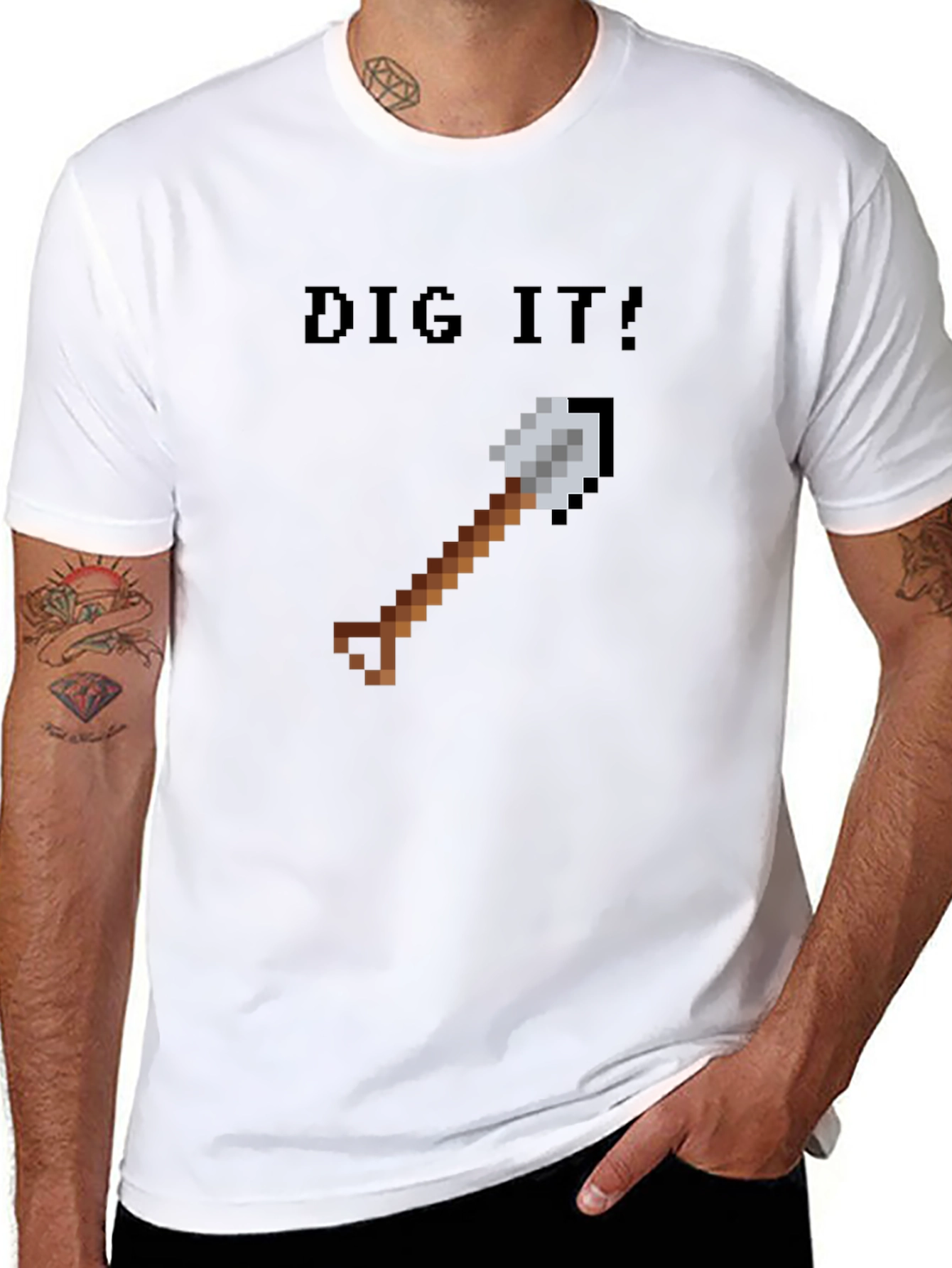 Dig It! Pixel Art Shovel T-Shirt