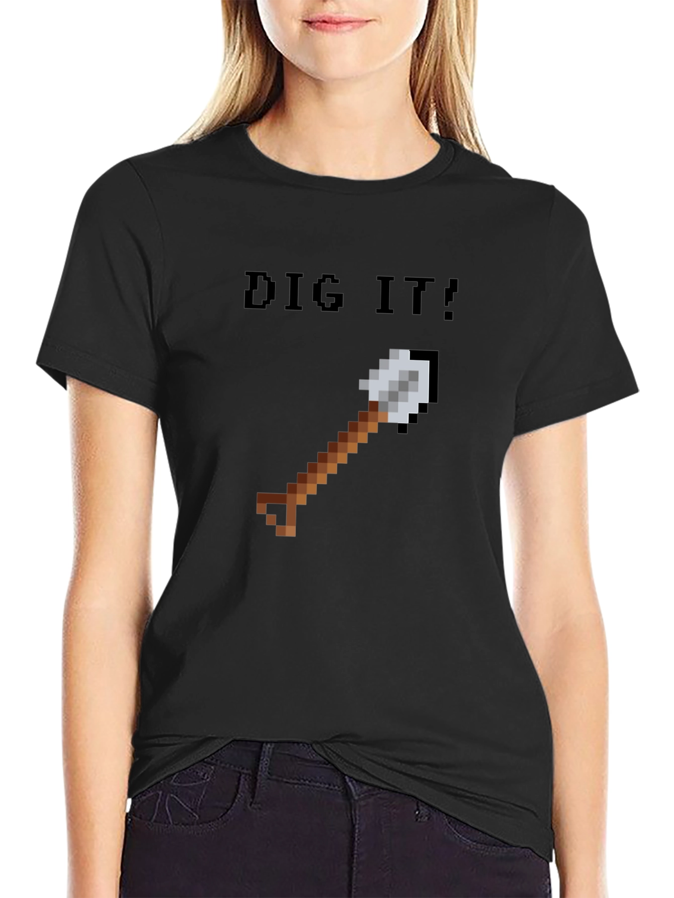 Dig It! Pixel Art Shovel T-Shirt