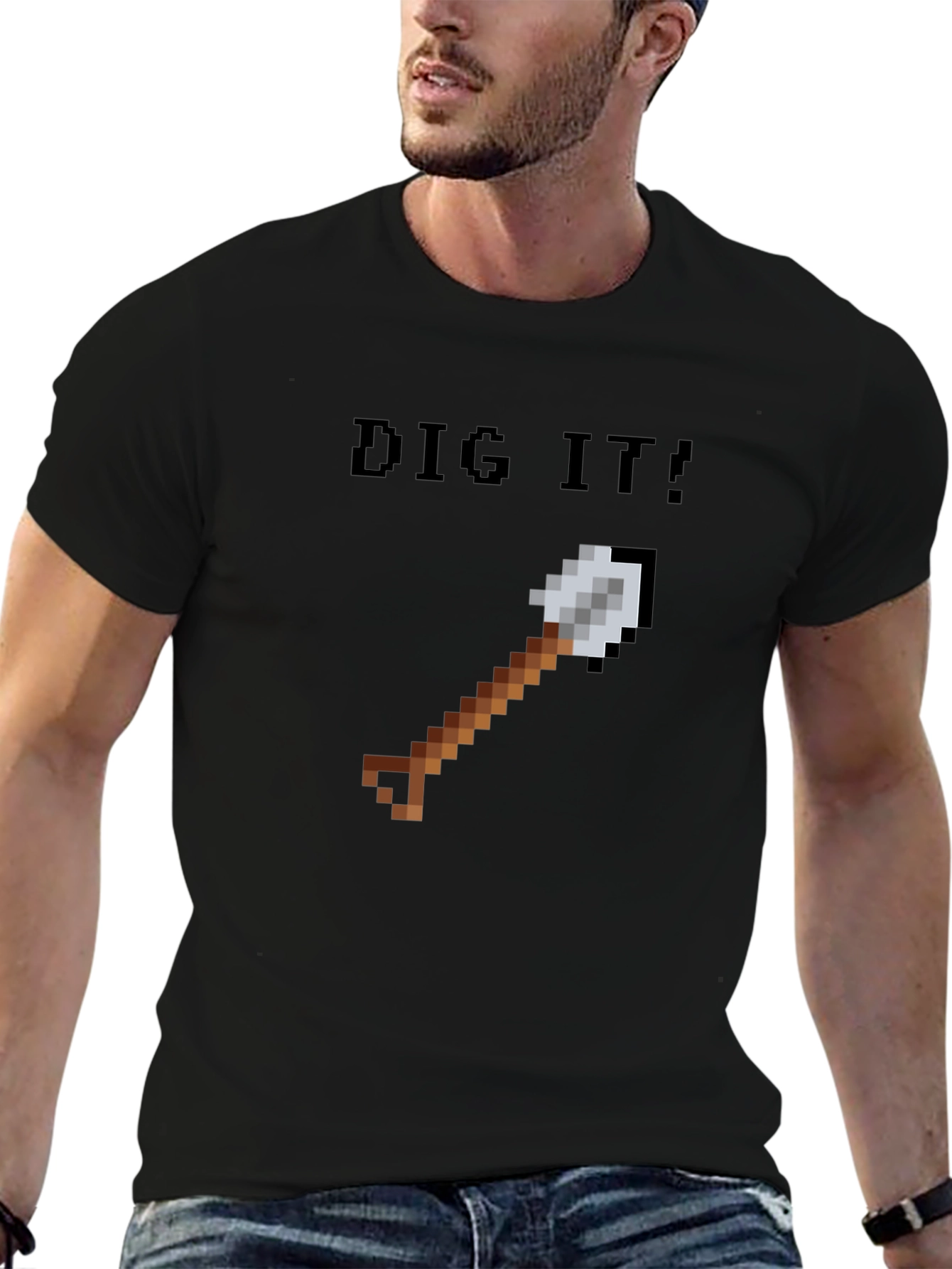 Dig It! Pixel Art Shovel T-Shirt