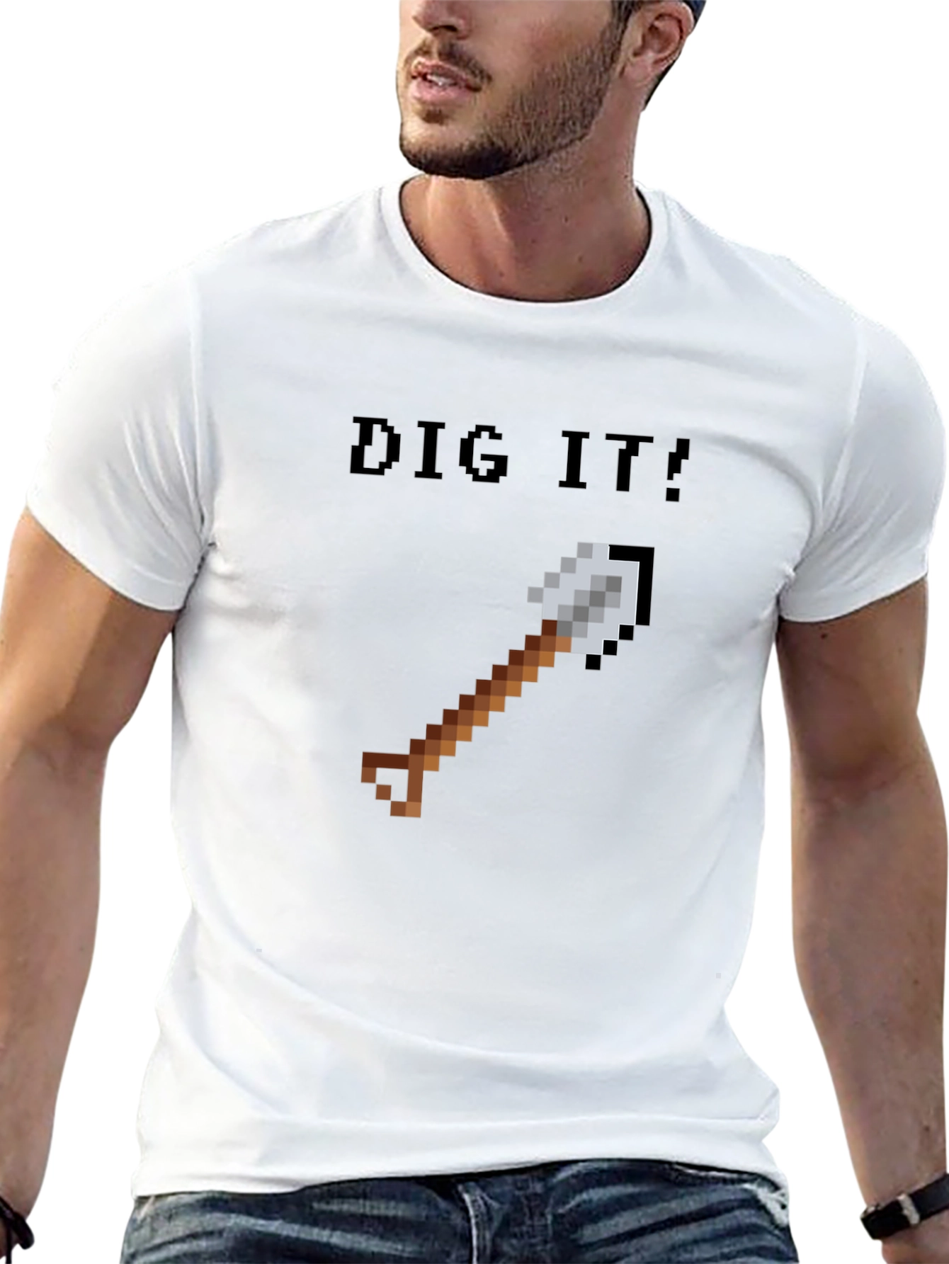 Dig It! Pixel Art Shovel T-Shirt