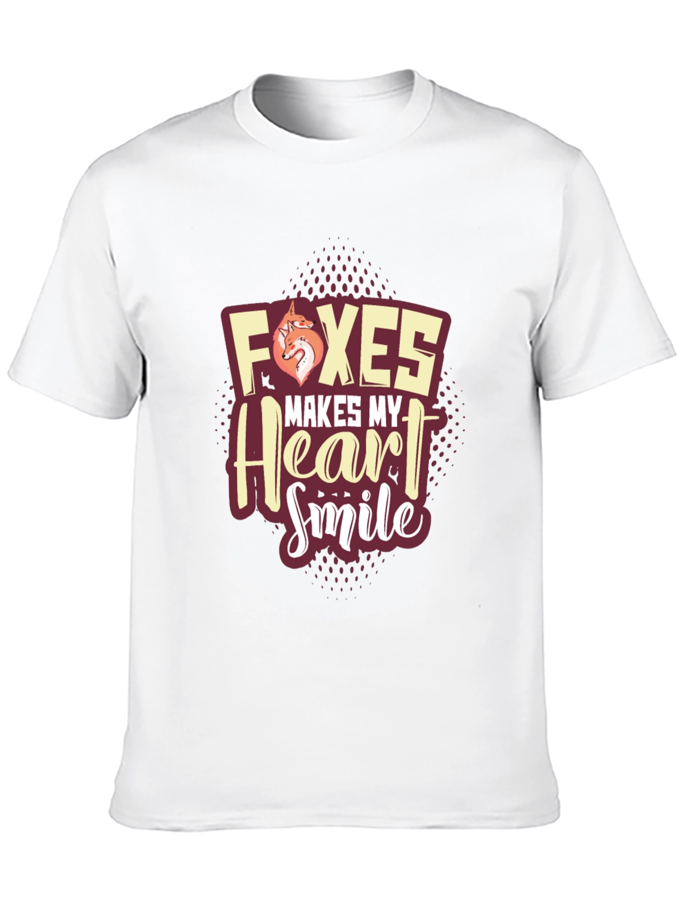 Foxes Make My Heart Smile Graphic T-Shirt