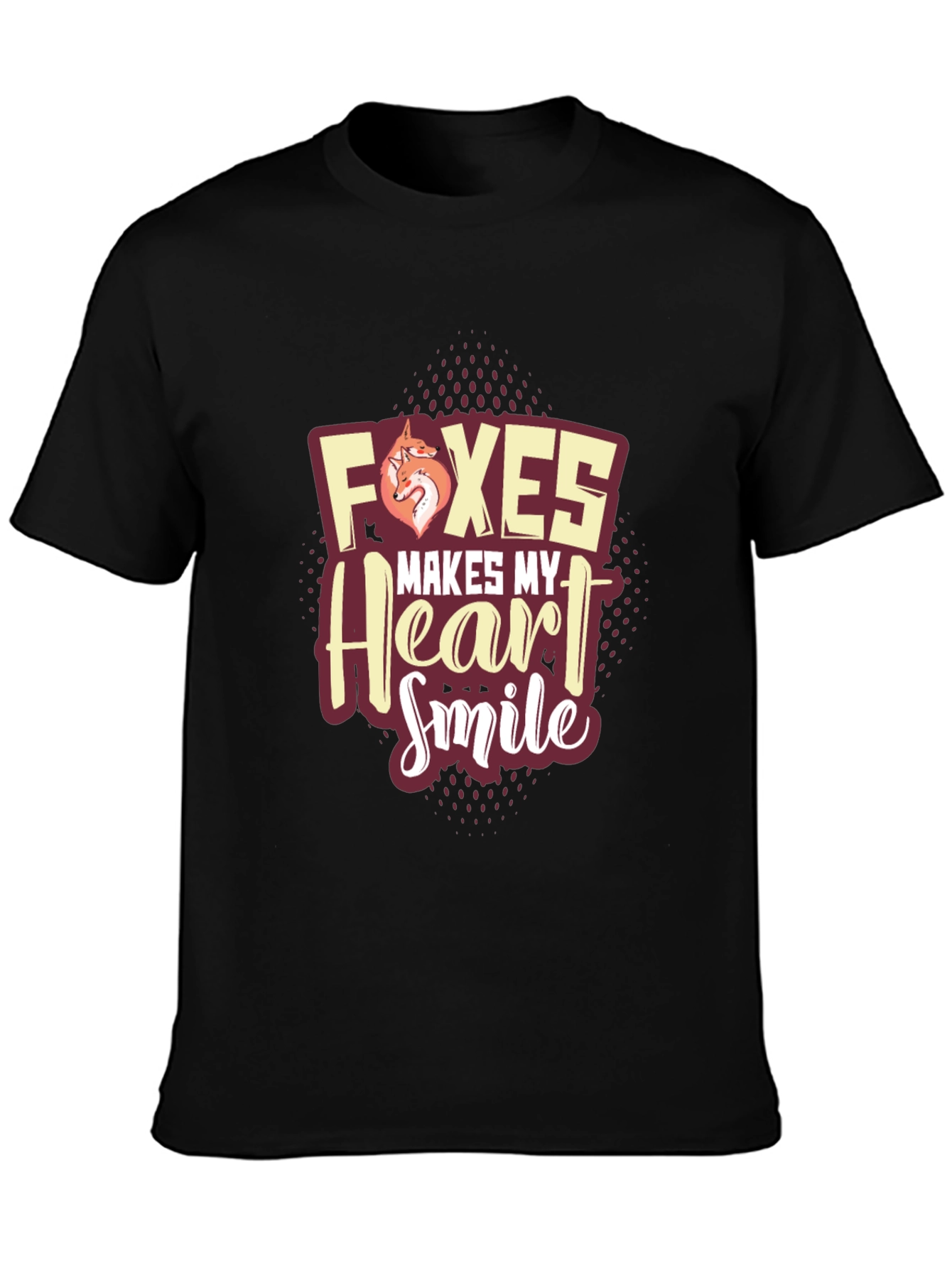Foxes Make My Heart Smile Graphic T-Shirt
