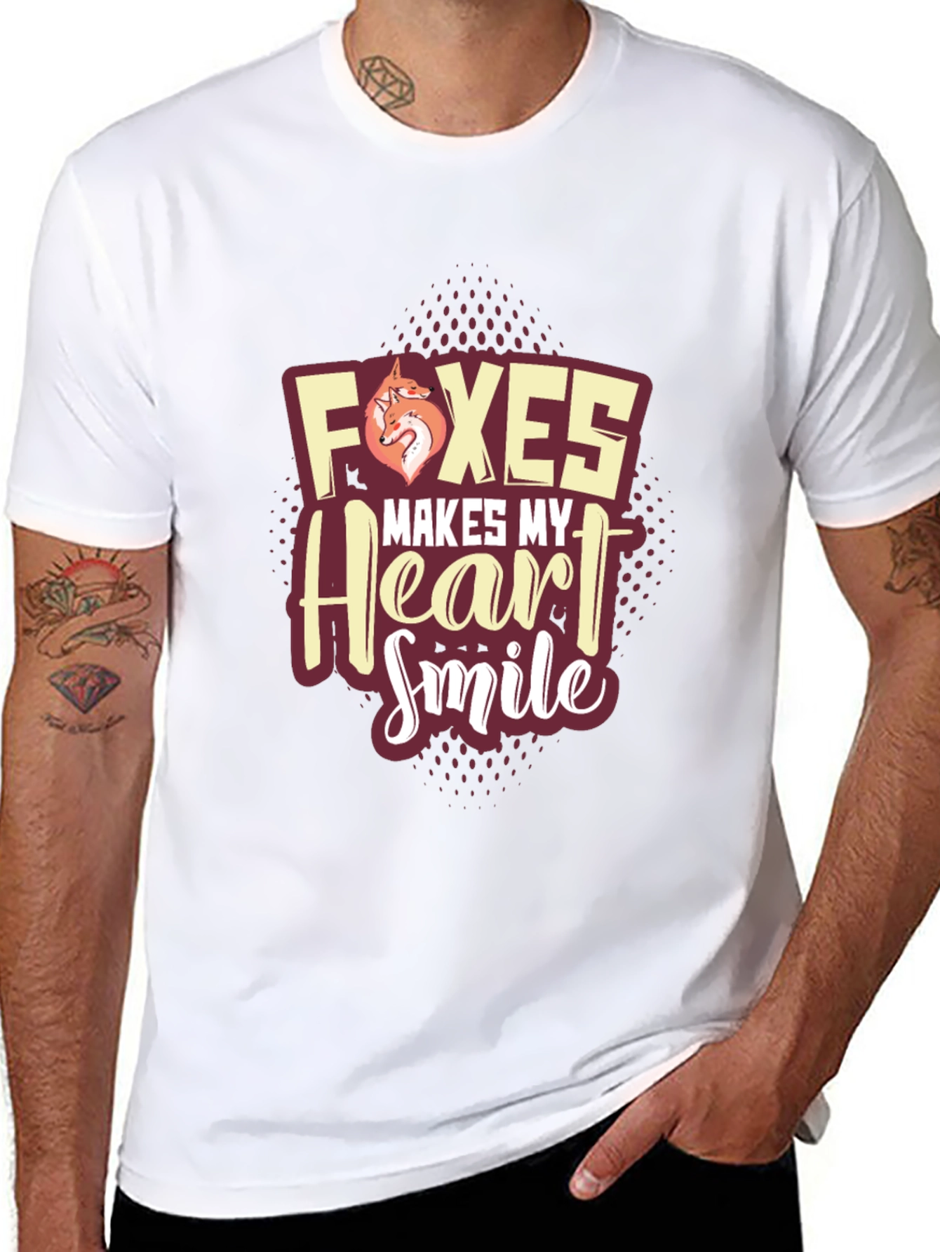 Foxes Make My Heart Smile Graphic T-Shirt
