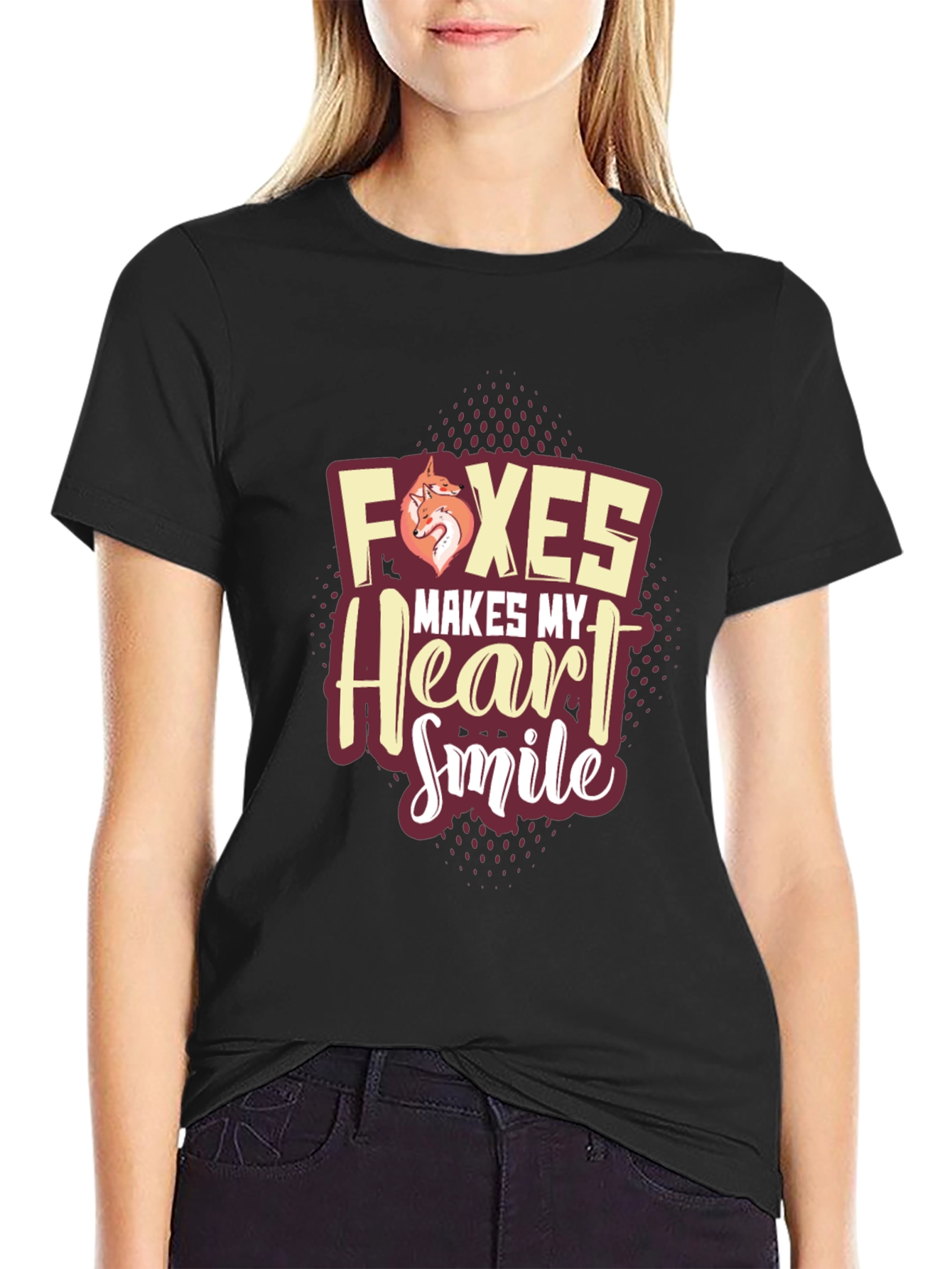 Foxes Make My Heart Smile Graphic T-Shirt