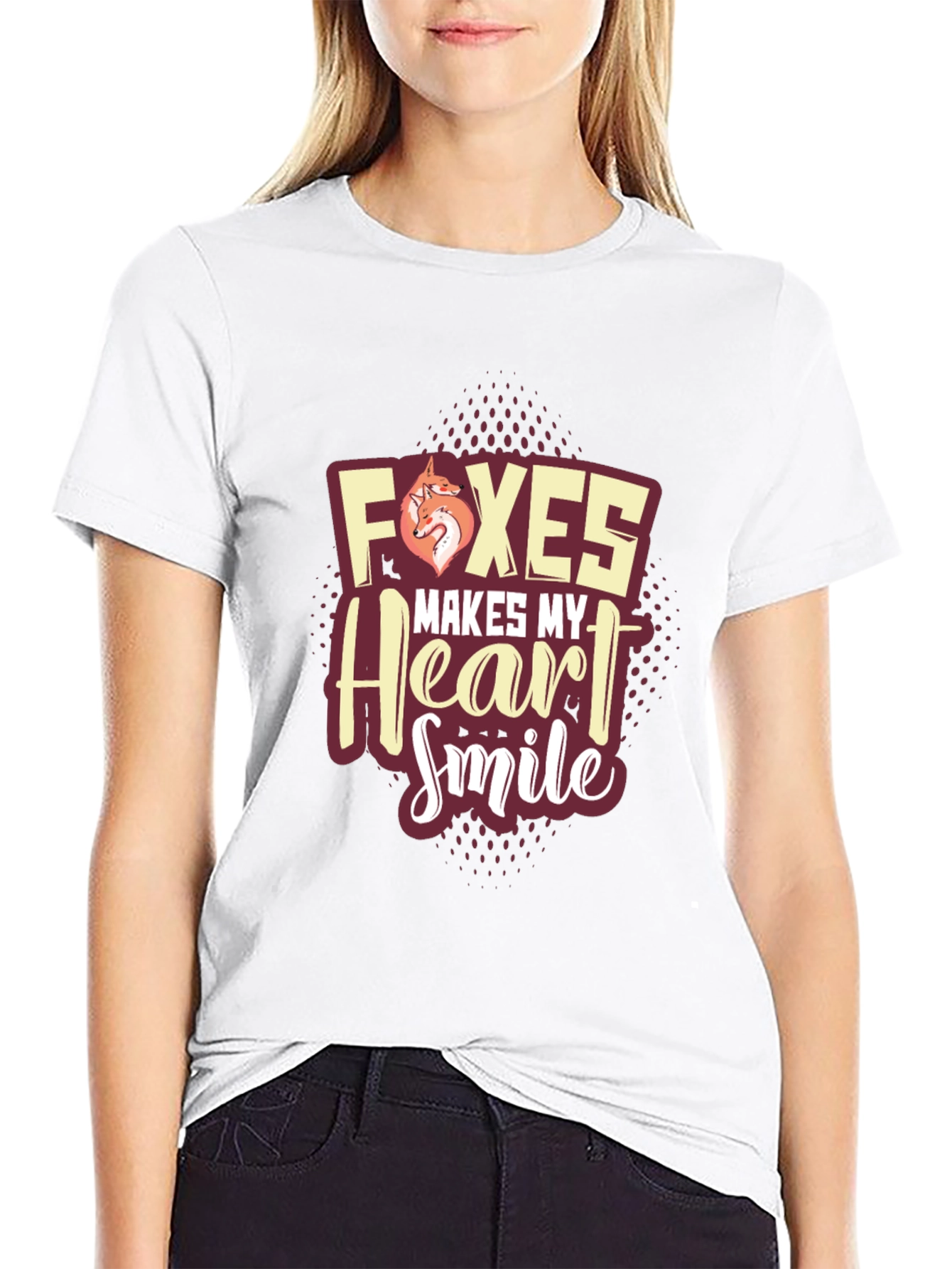 Foxes Make My Heart Smile Graphic T-Shirt