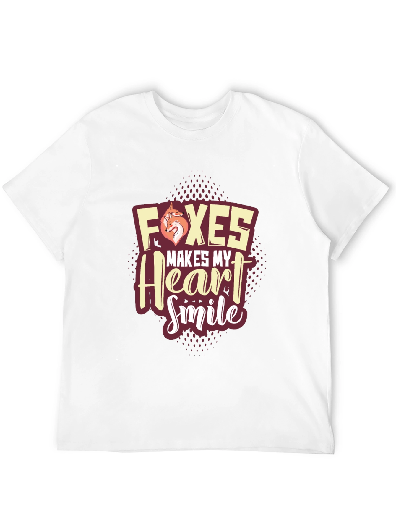 Foxes Make My Heart Smile Graphic T-Shirt