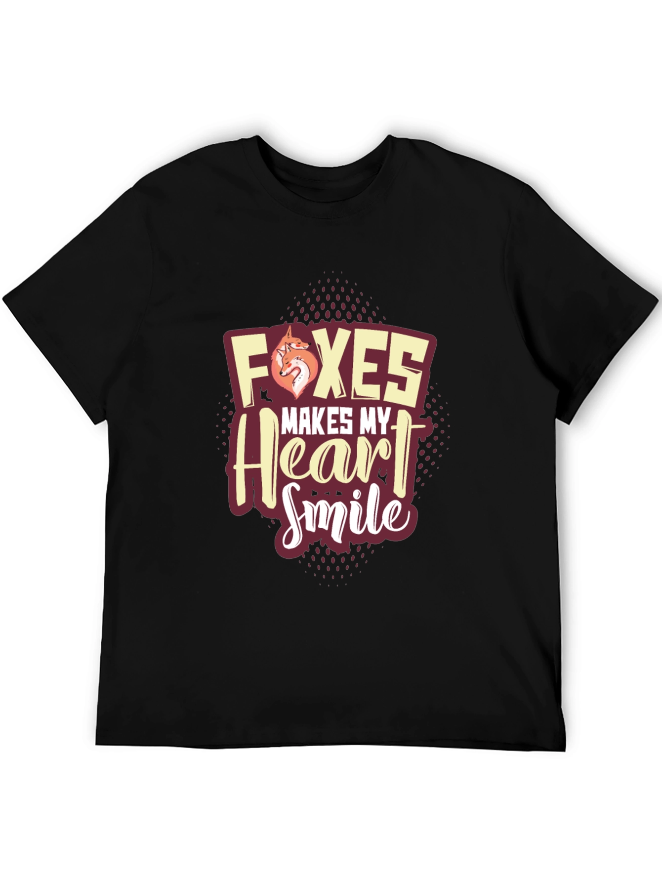 Foxes Make My Heart Smile Graphic T-Shirt