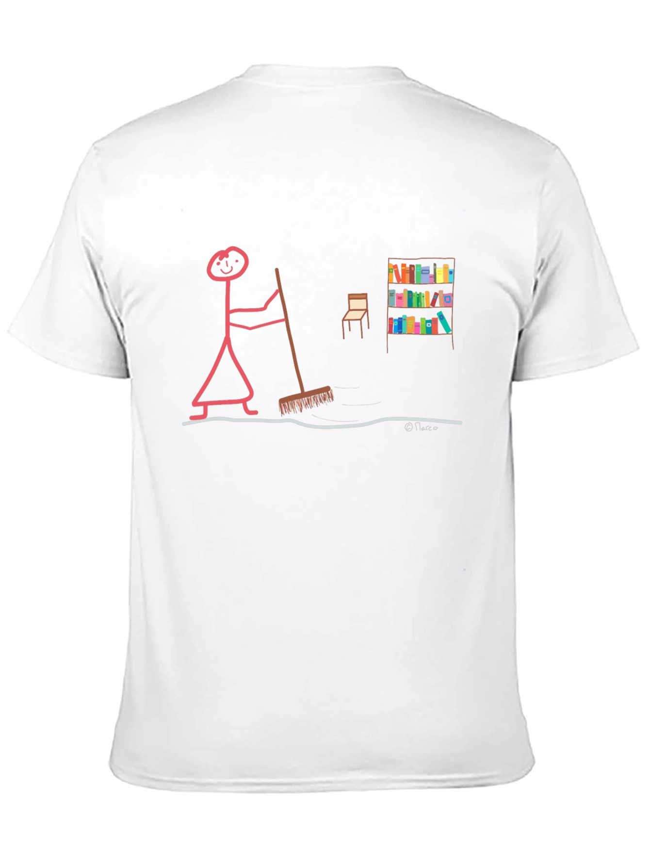 Stick Figure Sweeping T-Shirt