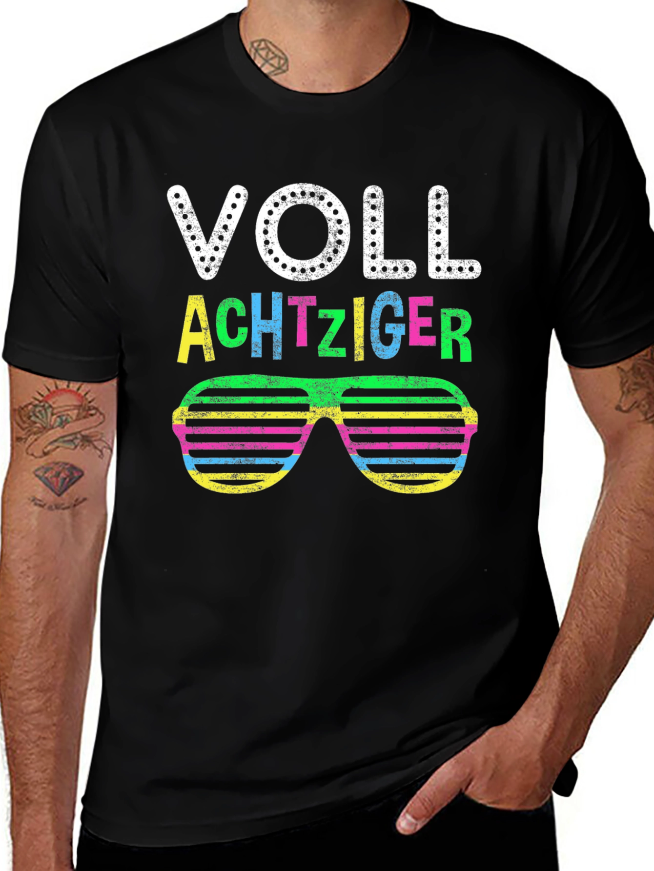 Voll Achtziger 80s Retro Sunglasses T-Shirt