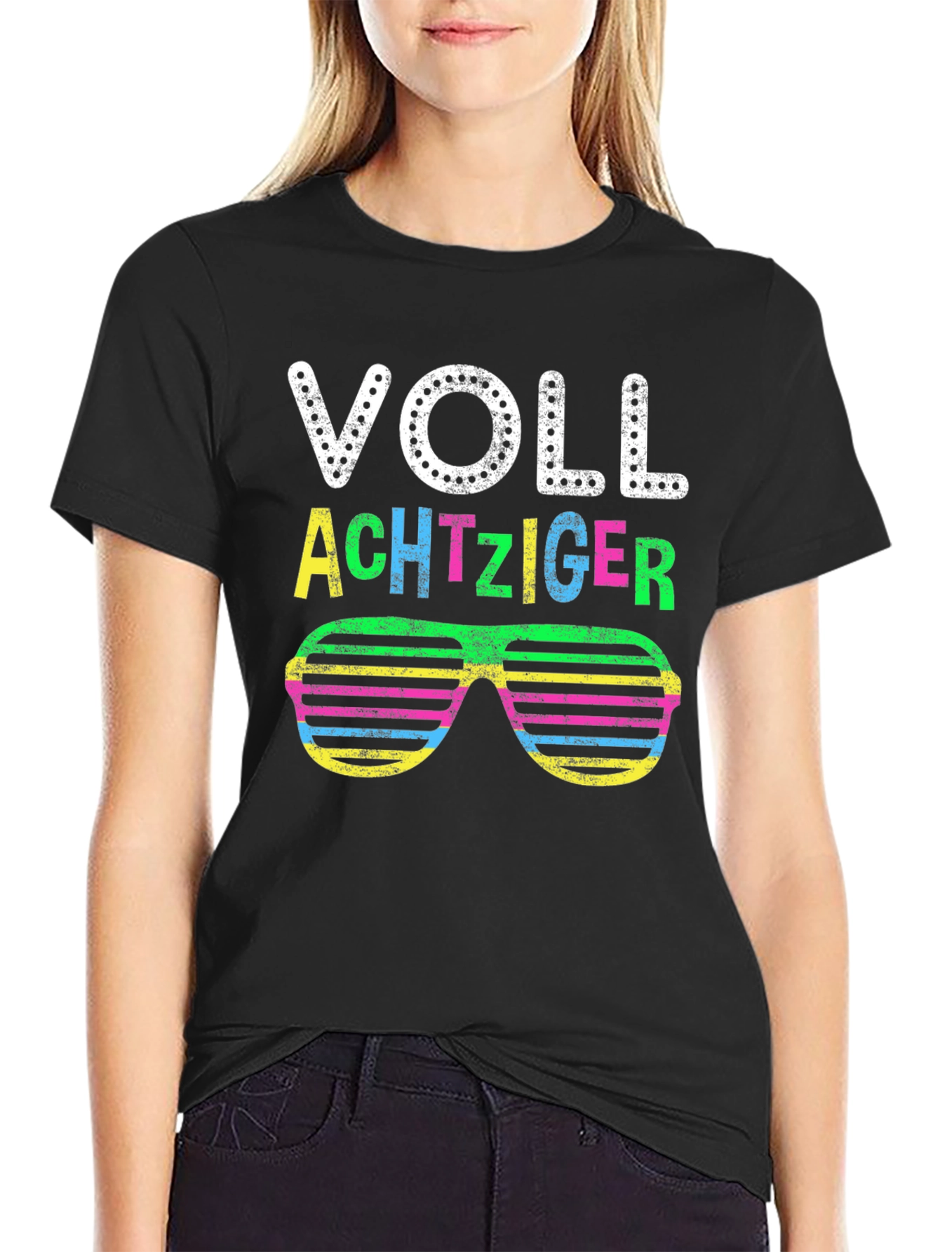 Voll Achtziger 80s Retro Sunglasses T-Shirt