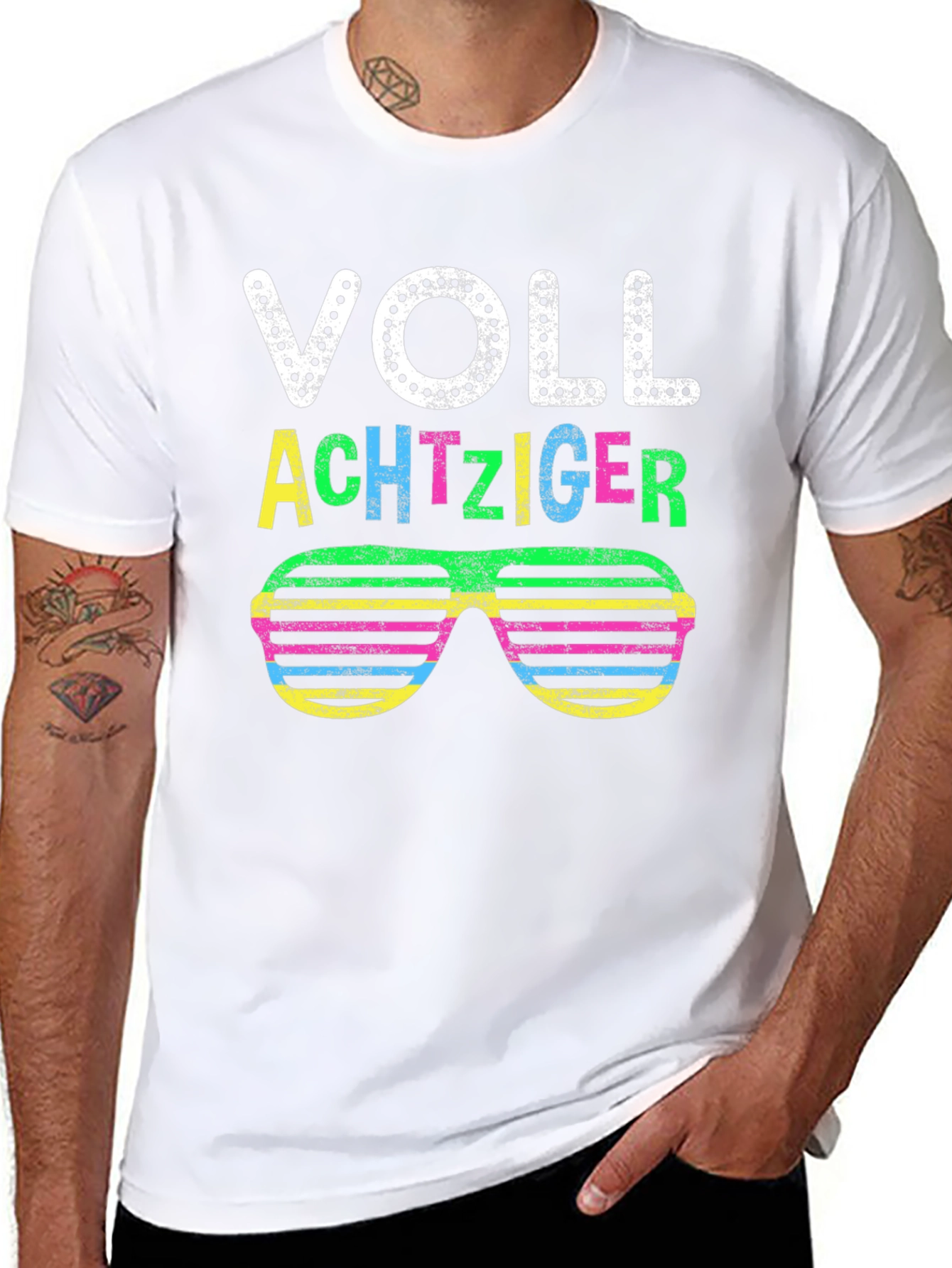Voll Achtziger 80s Retro Sunglasses T-Shirt