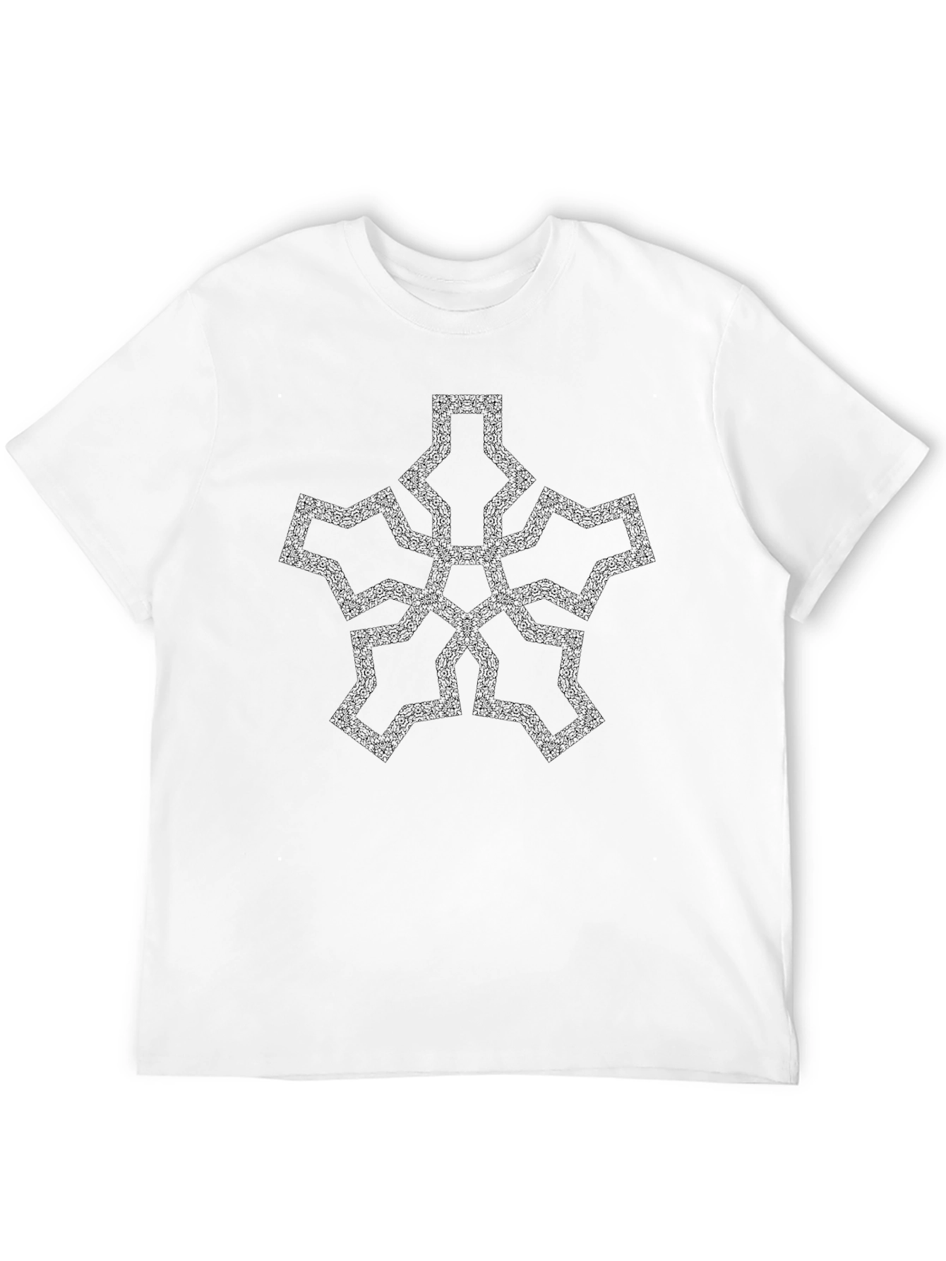 Geometric Celtic Knot Star Graphic Black Tee