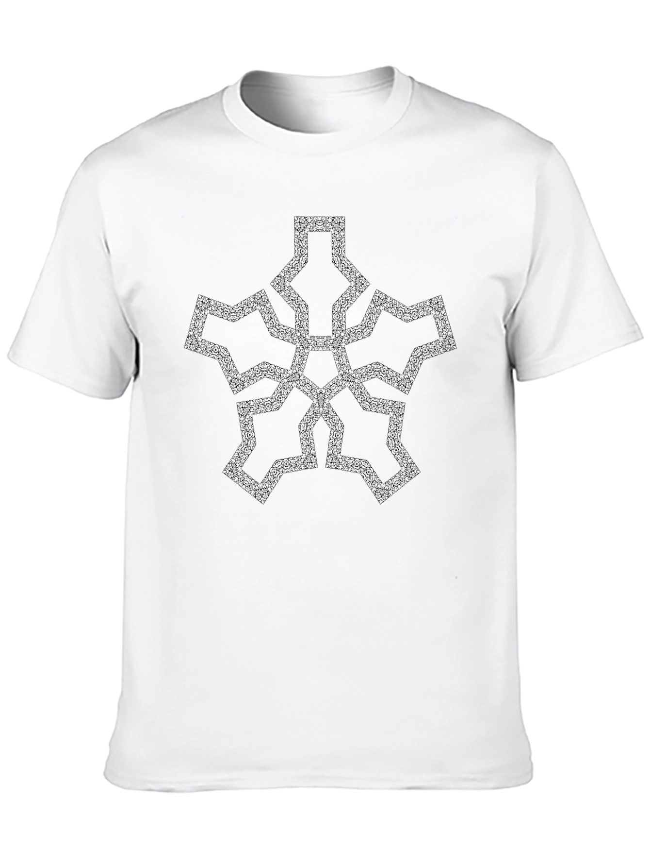 Geometric Celtic Knot Star Graphic Black Tee