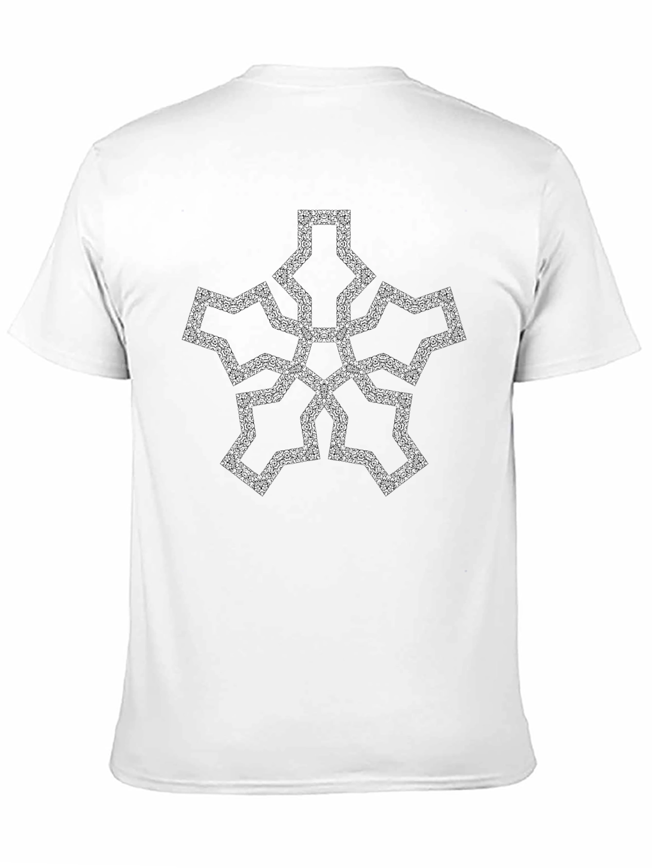 Geometric Celtic Knot Star Graphic Black Tee