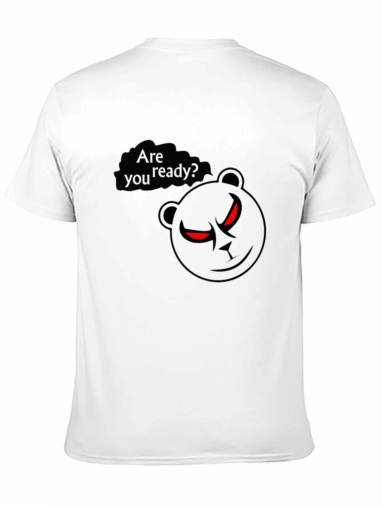 Mens Black T-Shirt - Ready Bear Graphic Tee