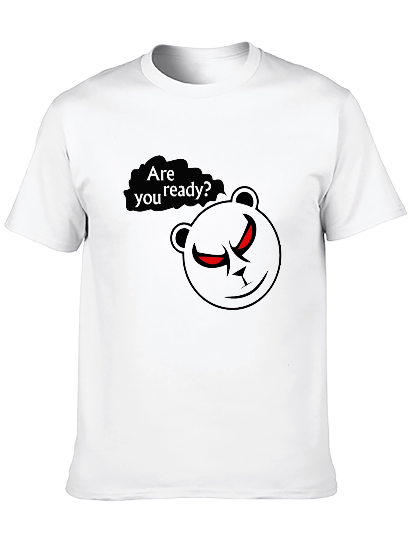 Mens Black T-Shirt - Ready Bear Graphic Tee