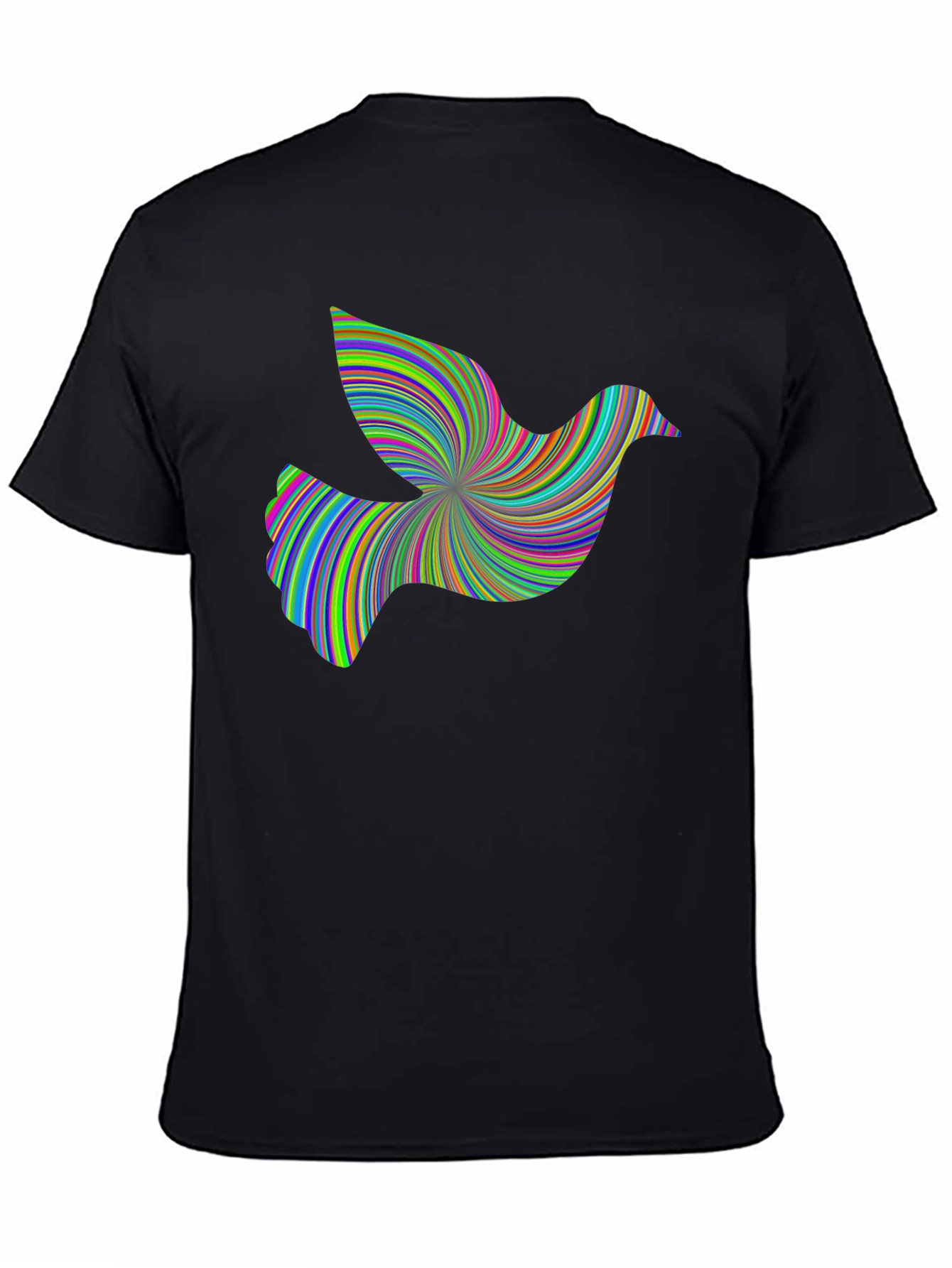 Psychedelic Dove Graphic Tee - Unique Design Soft Cotton