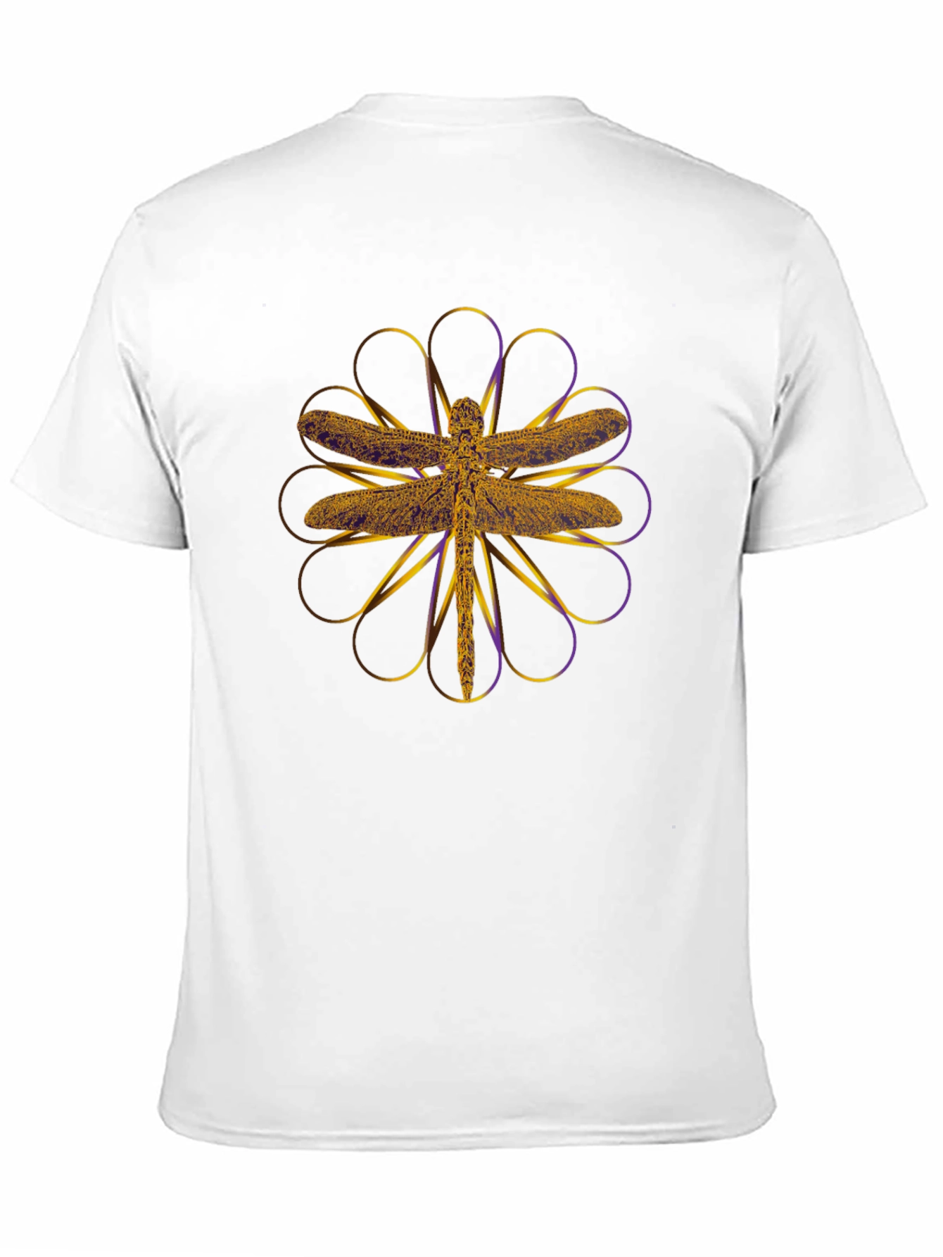 Dragonfly Graphic Print Black T-Shirt
