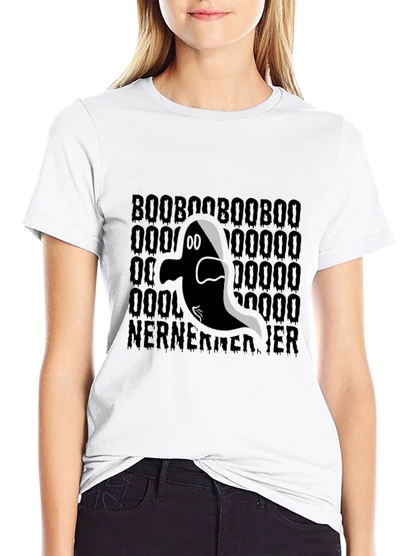 Boo Ghost Graphic Tee - Halloween Spooky Shirt