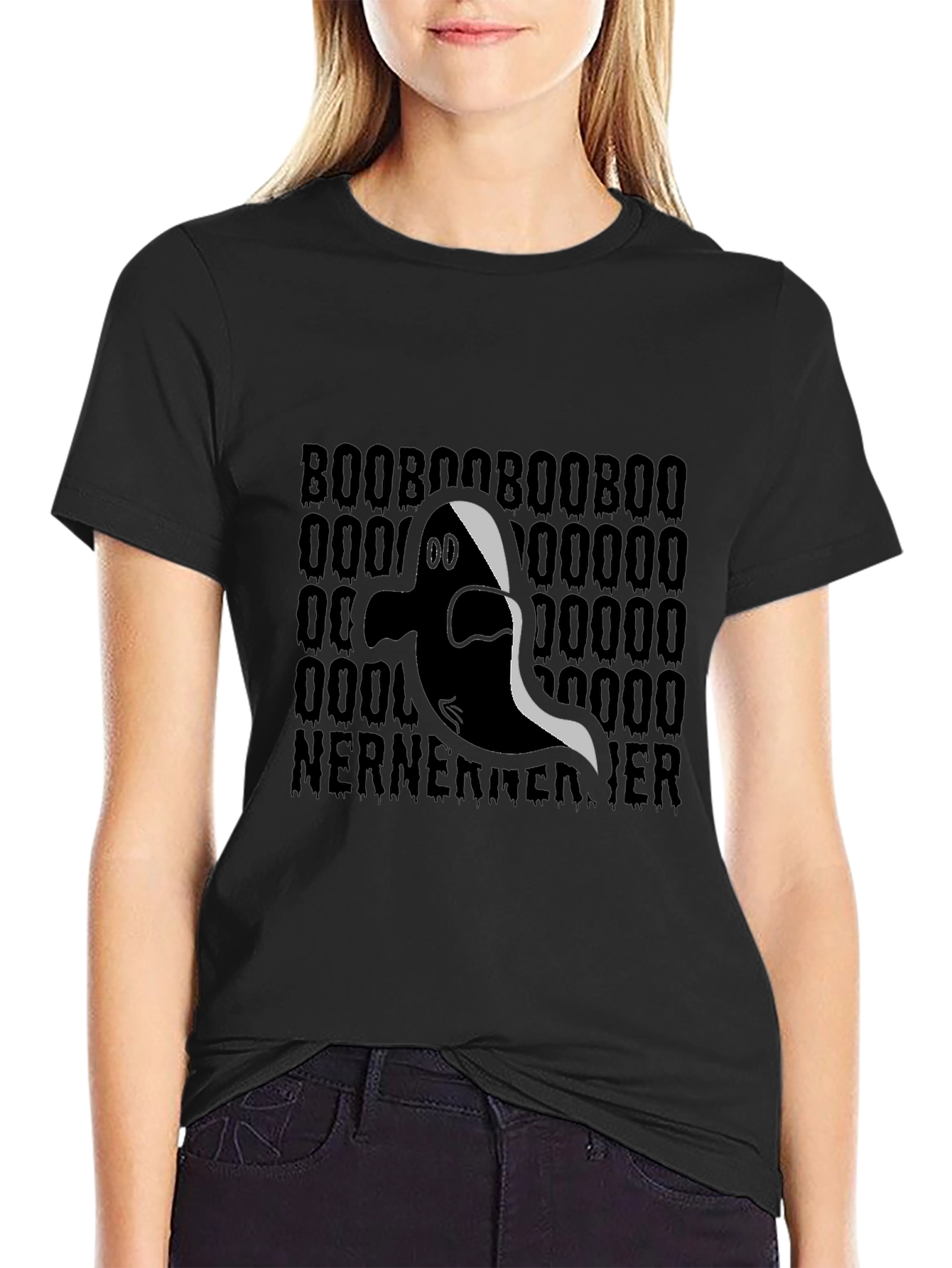 Boo Ghost Graphic Tee - Halloween Spooky Shirt